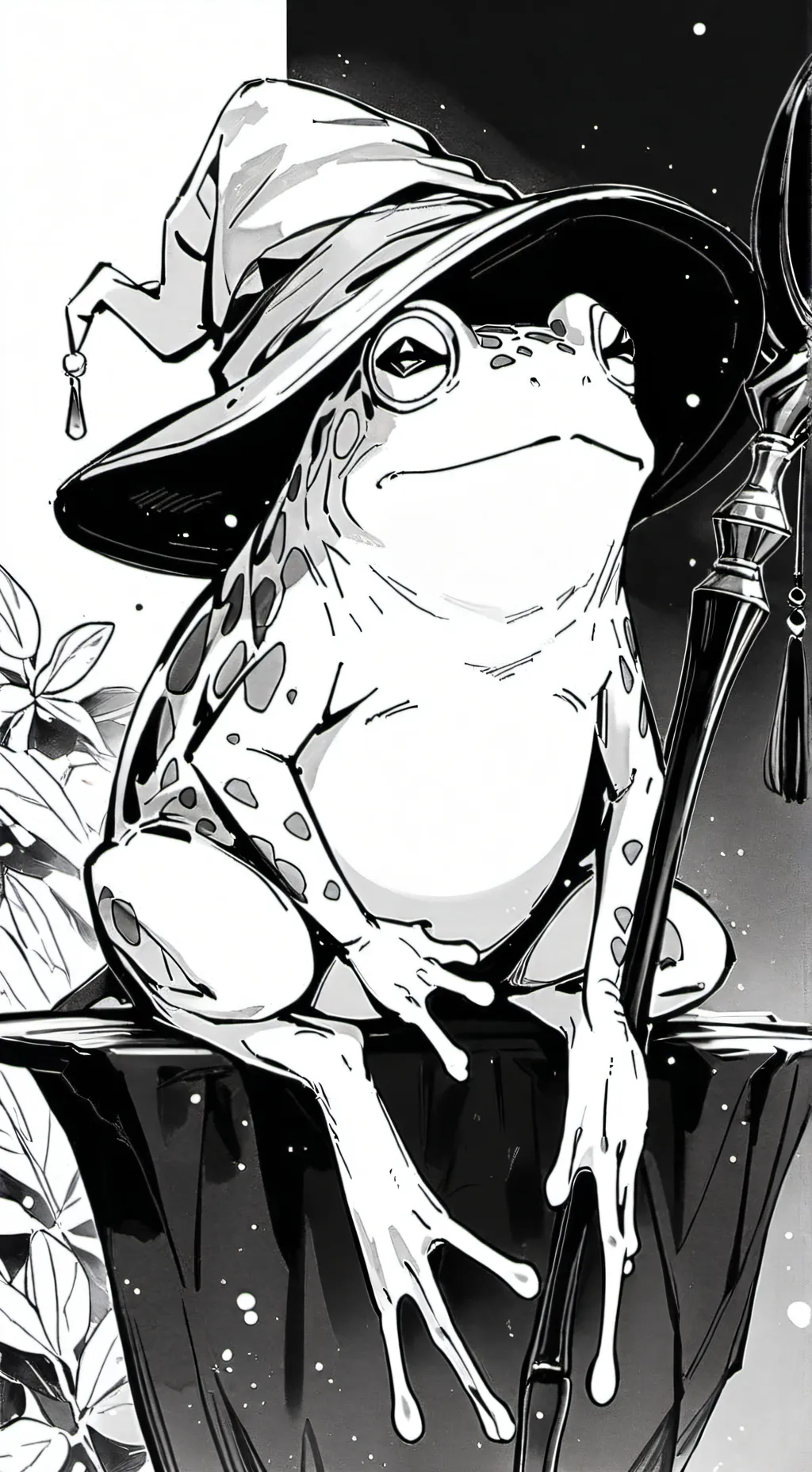 ai character: The Magic Frog background