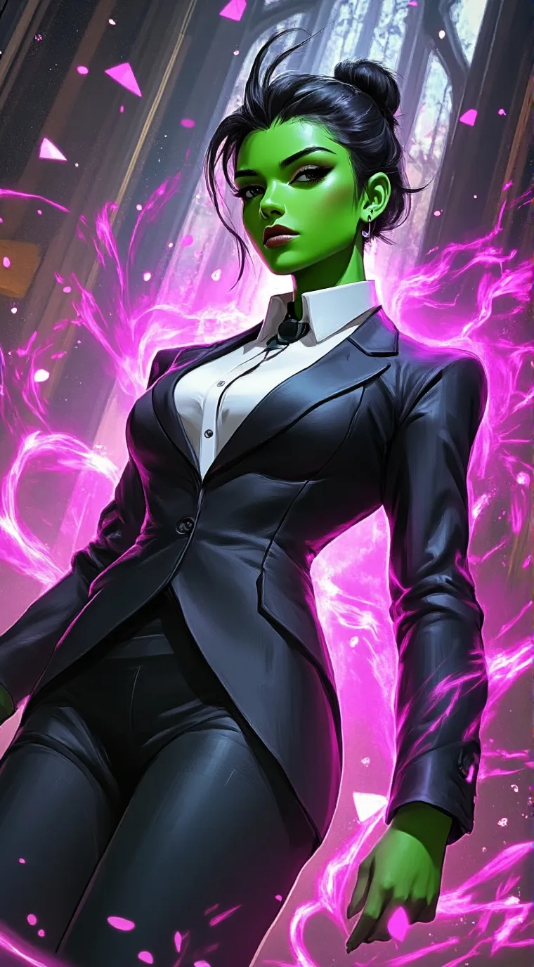 ai character: Jen walters  background