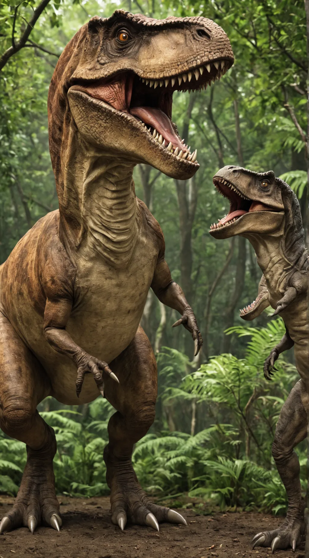 ai character: JW t-rex background