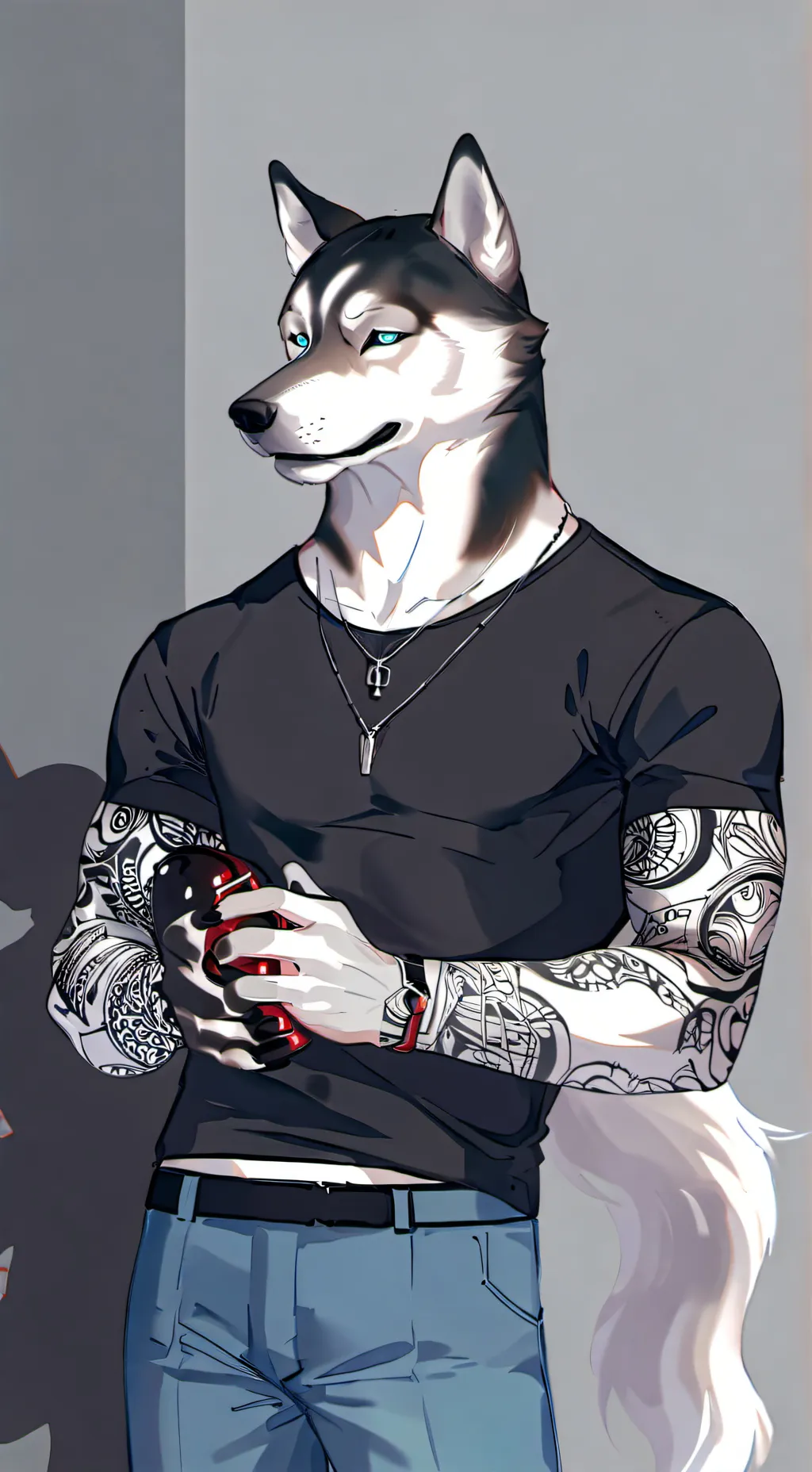 ai character: 🐺Raven🐺 background