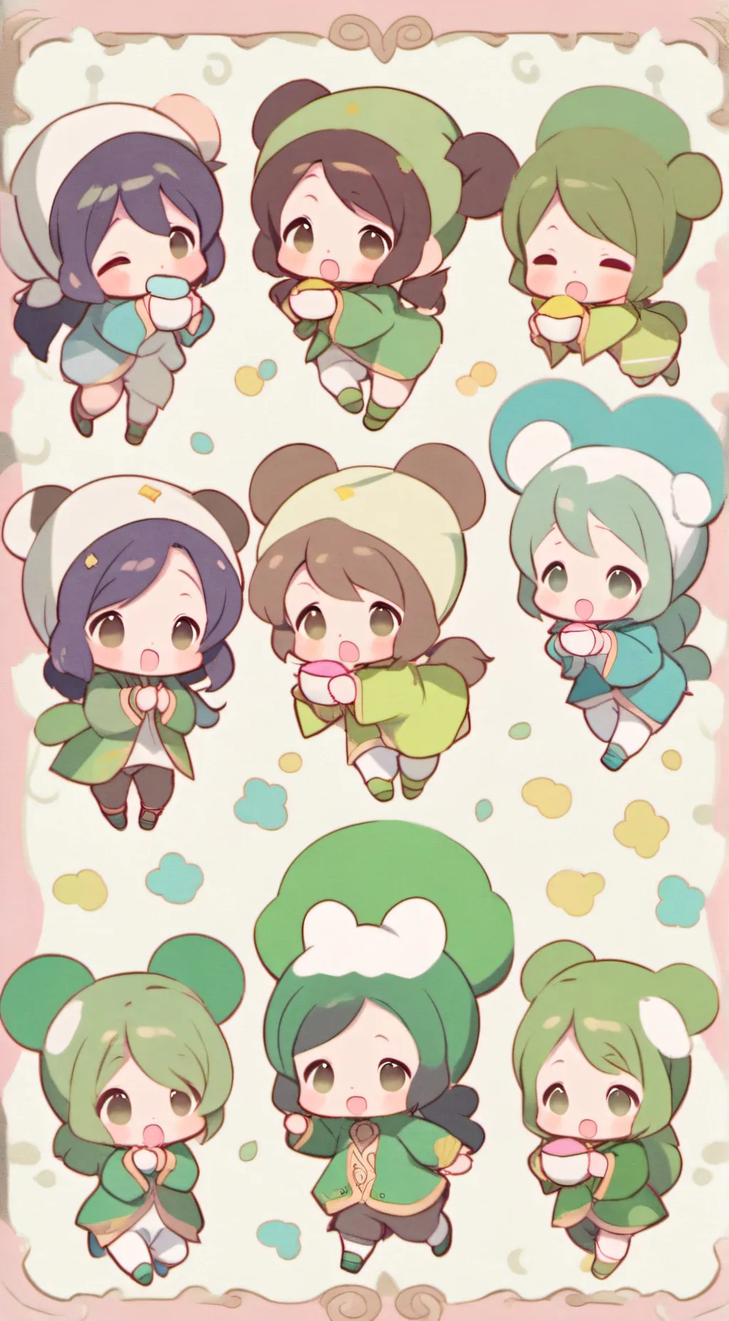 ai character: 10 bebês  background