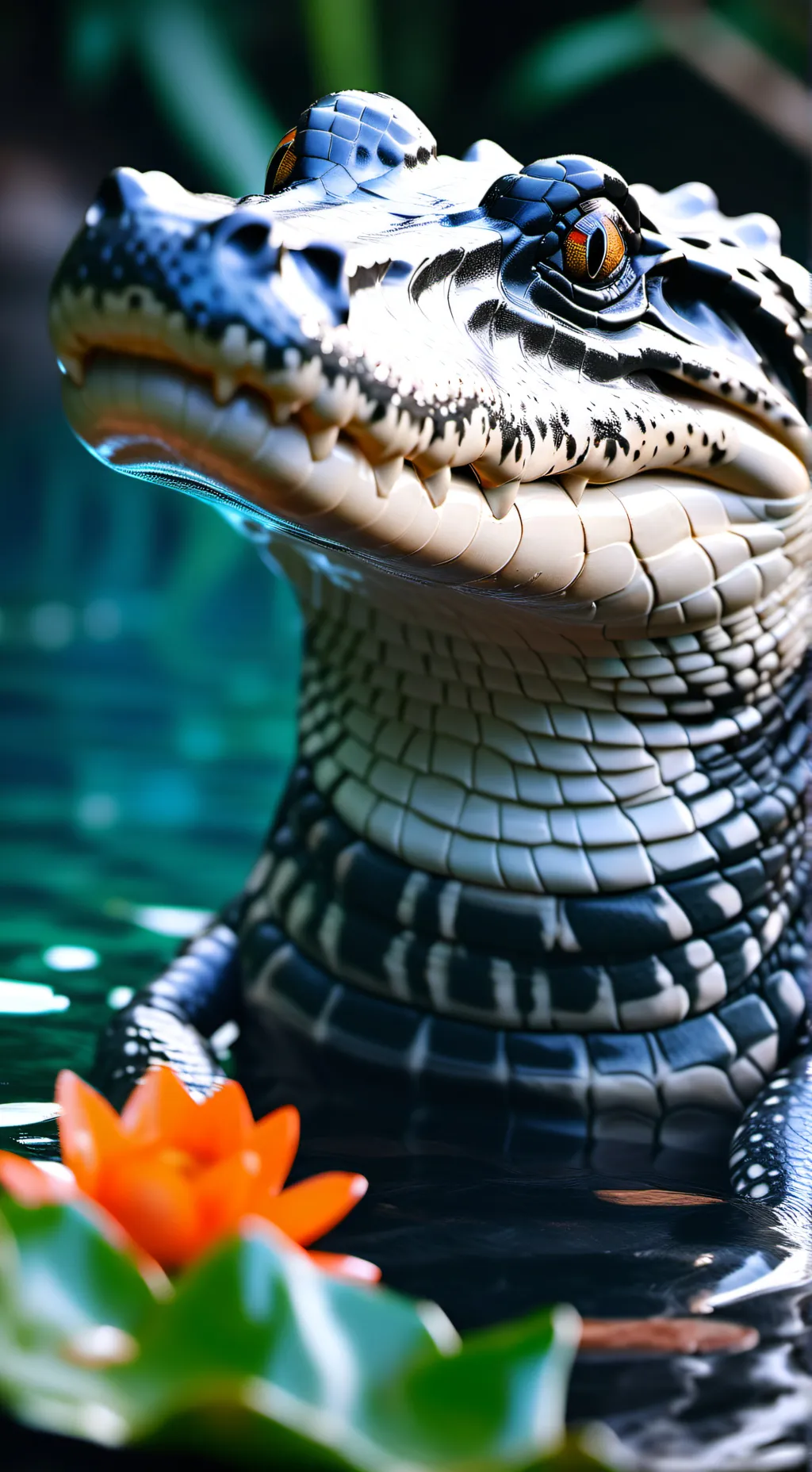 ai character: crocodile  background