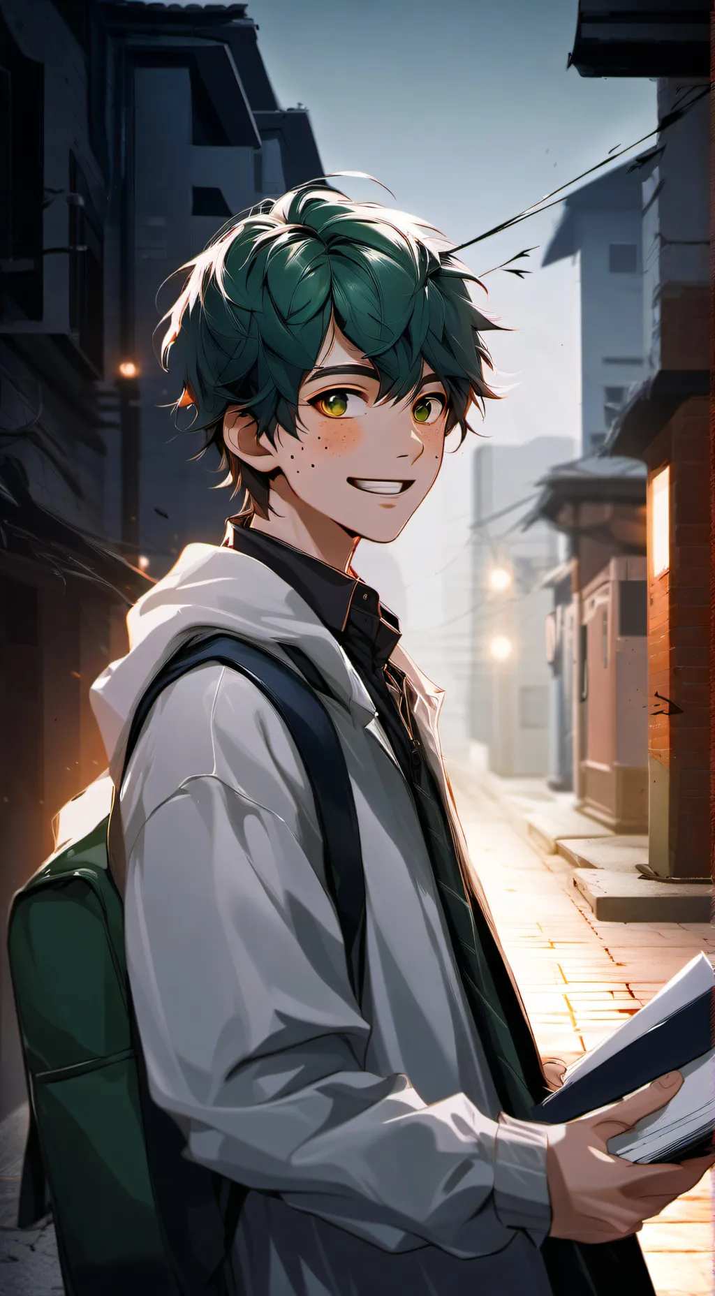 ai character: Creepy Past Deku! background