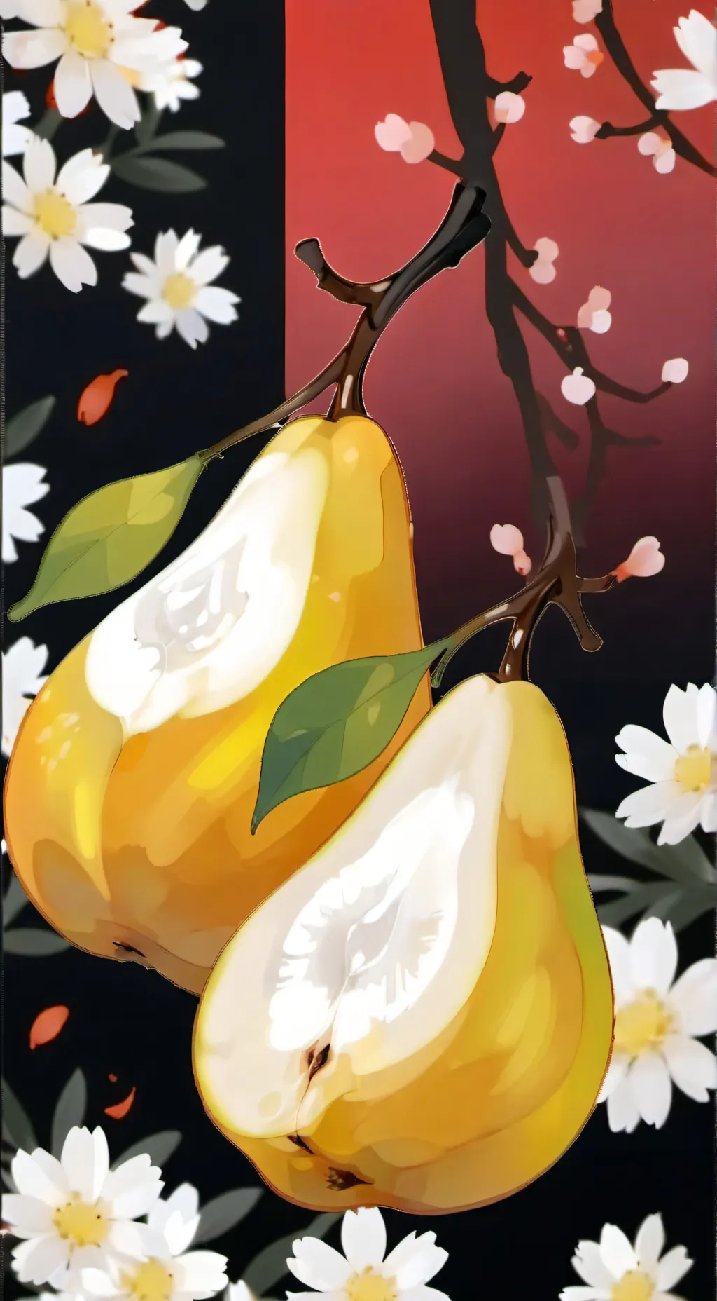 ai character: pear background
