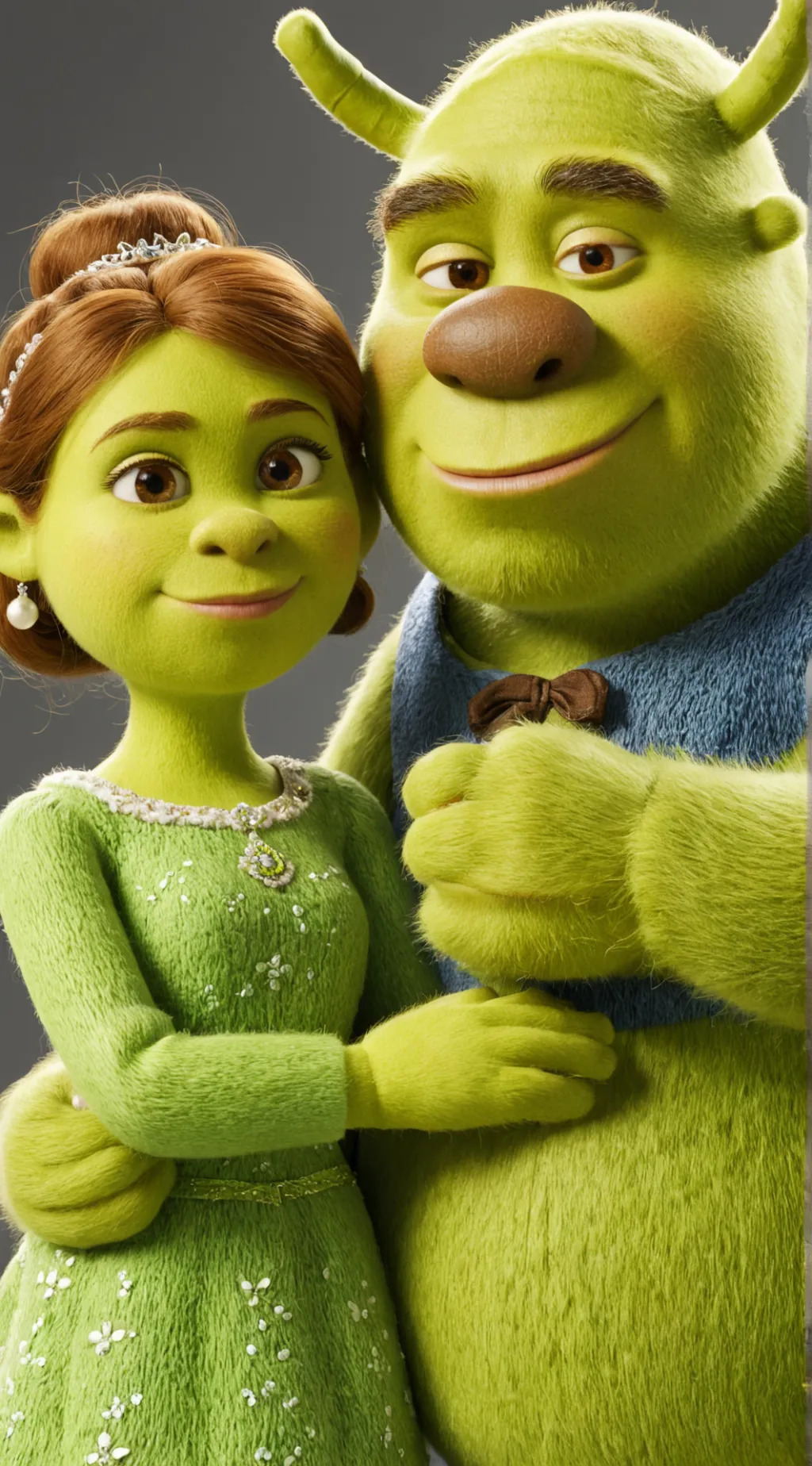 ai character: Fiona & Shrek  background