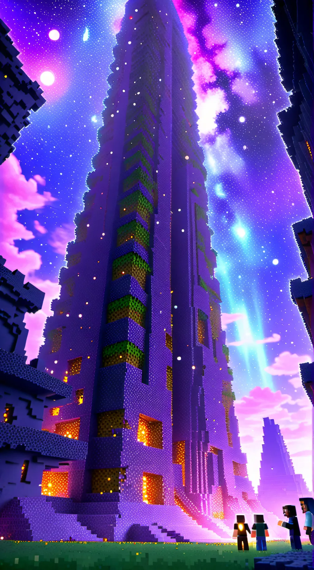 ai character: minecraft background