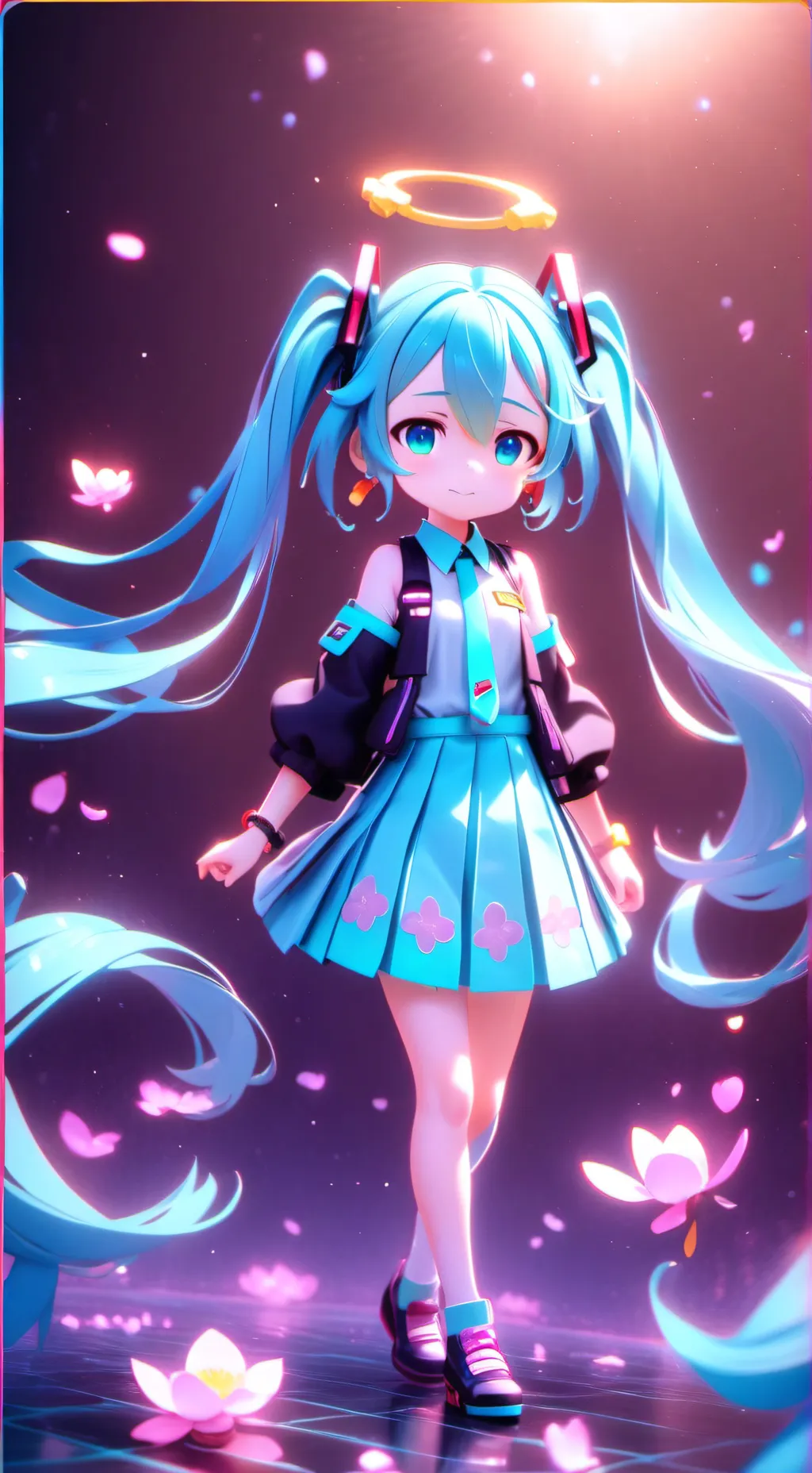 ai character: hatsune miku background