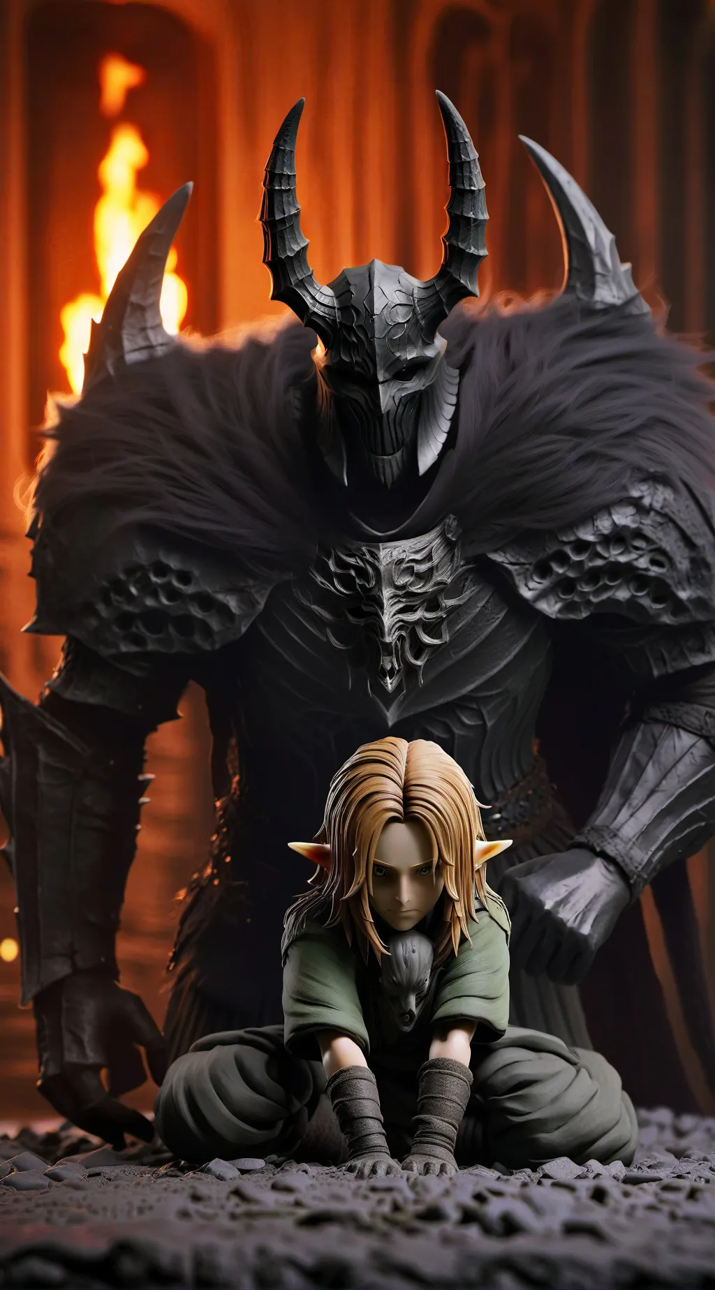 ai character: demon monster of h background