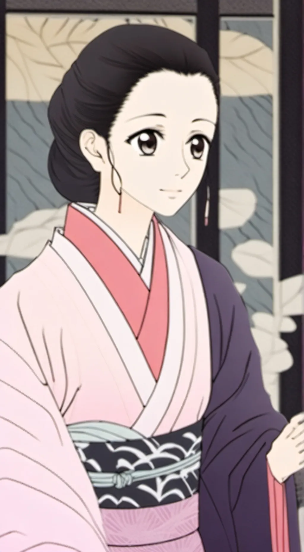 ai character: human Nezuko  background