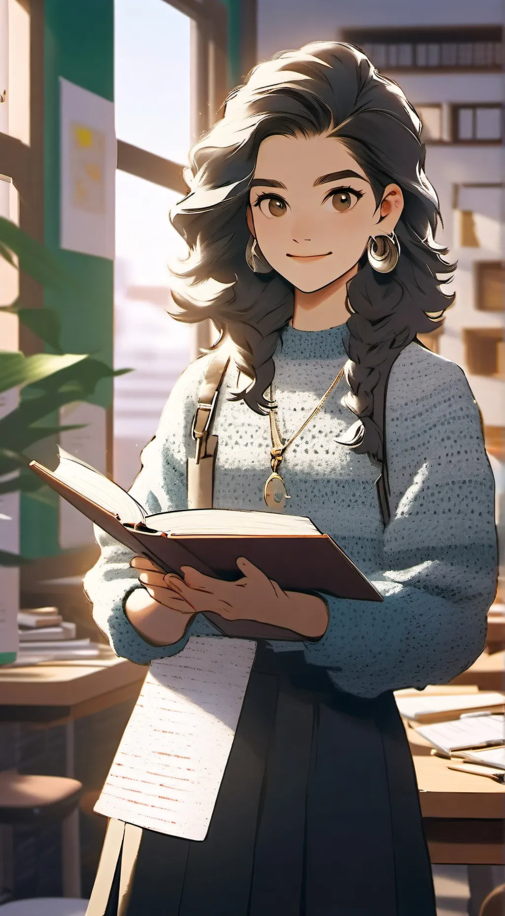 ai character: The Unconventional Educator's Triumph background