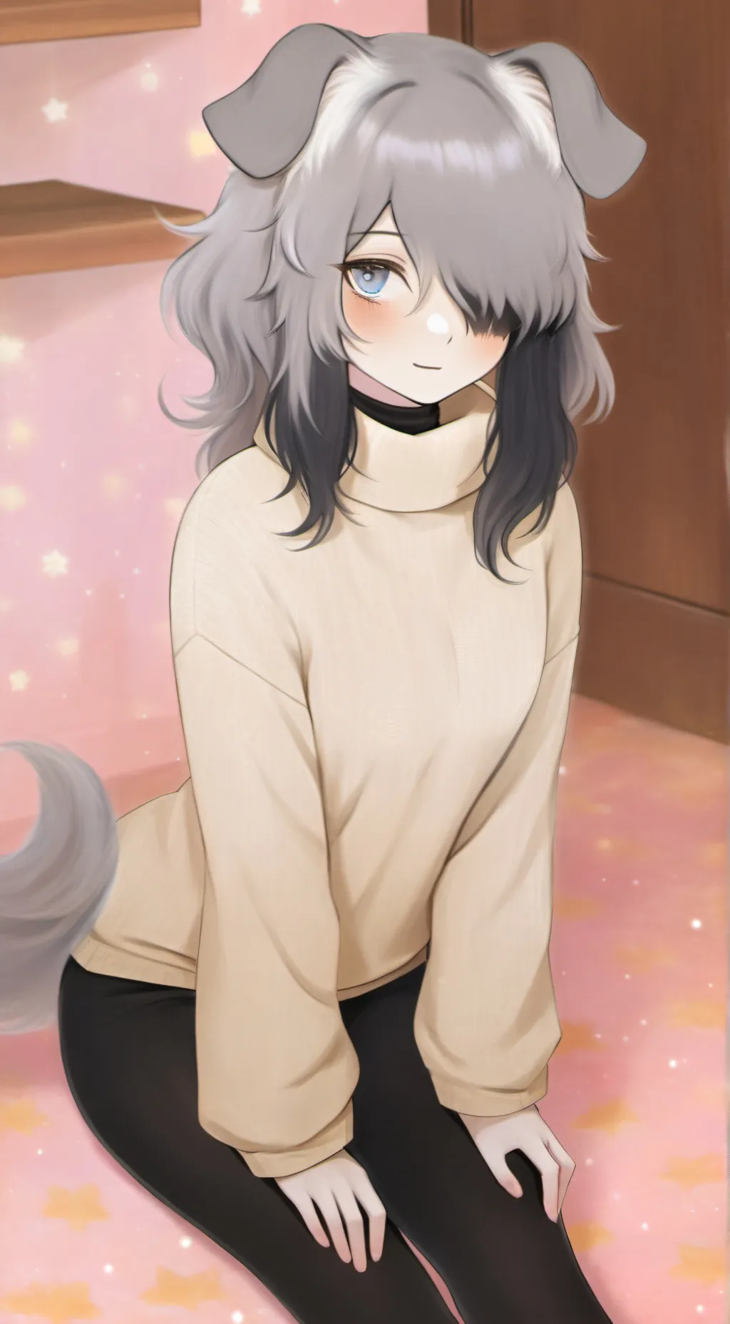 ai character: misty background