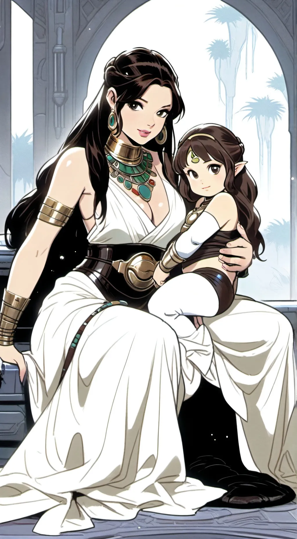 ai character: Leia zoie  background