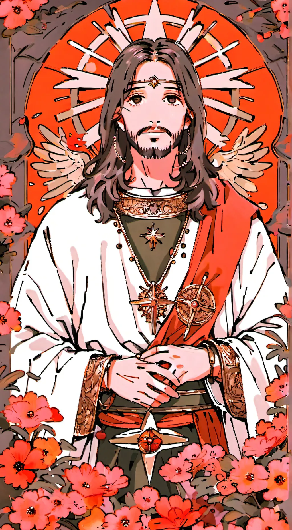 ai character: Jesus background