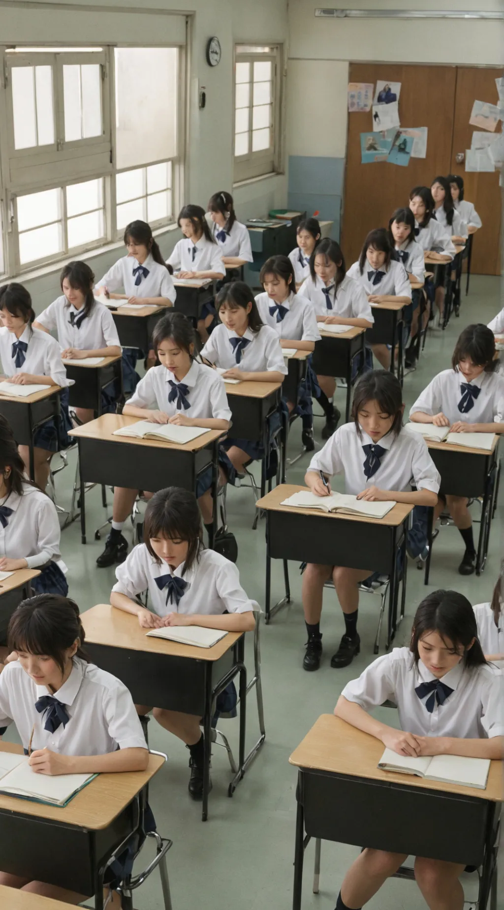ai character: All girls class background