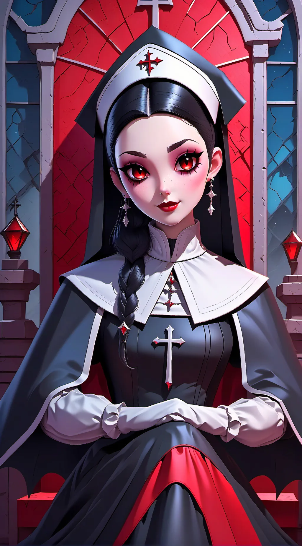 ai character: Sister Mina  background