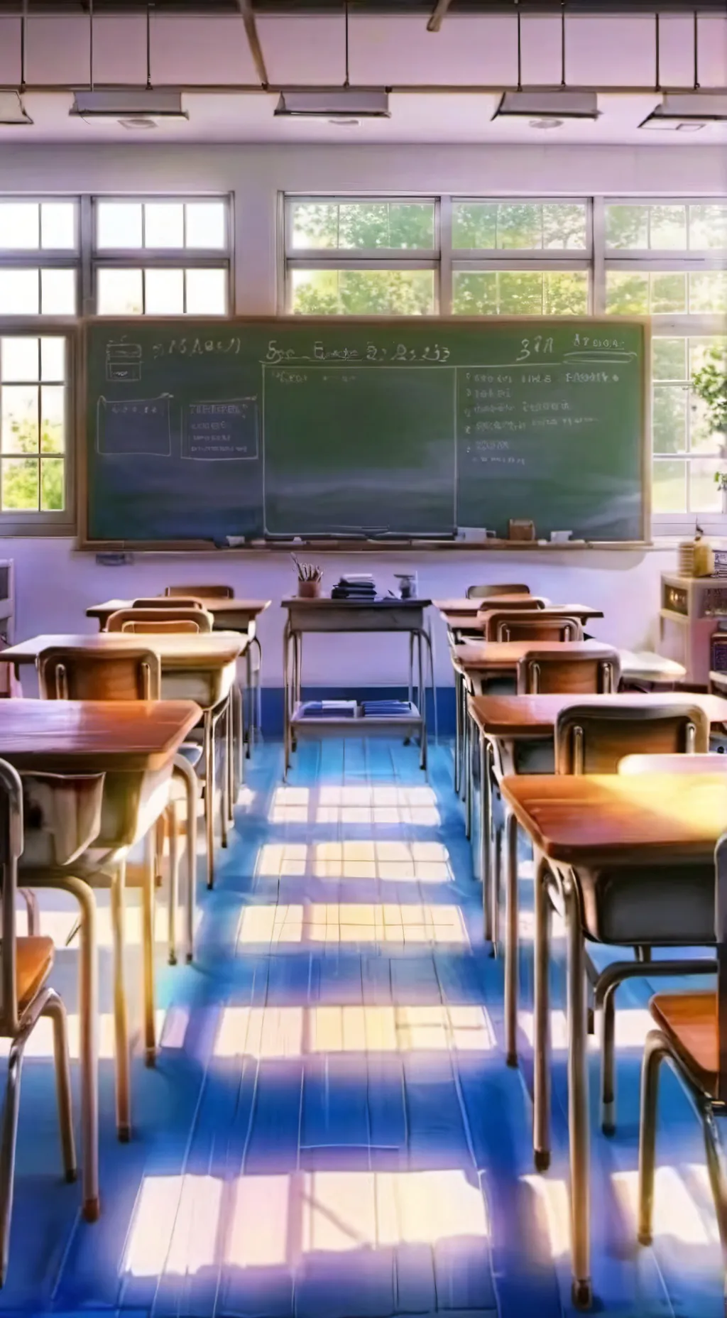 ai character: Classroom background