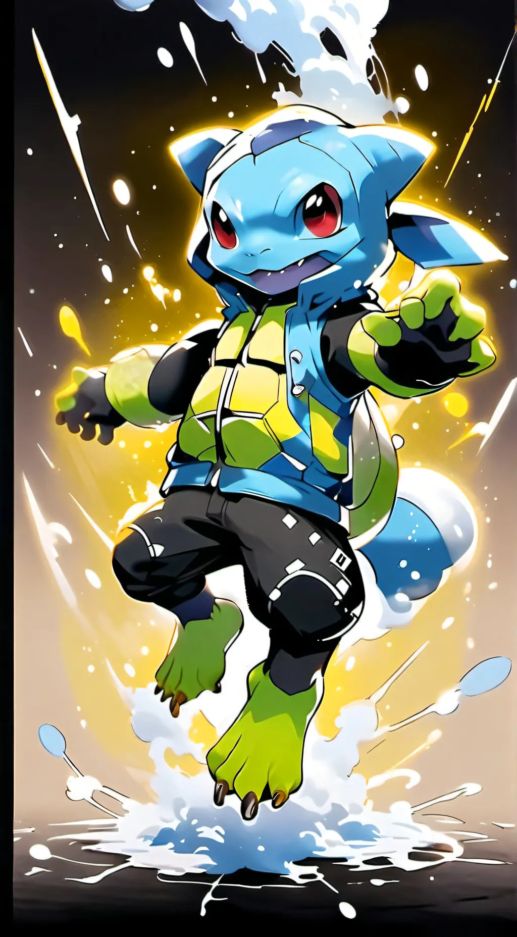 ai character: Squirtle  background
