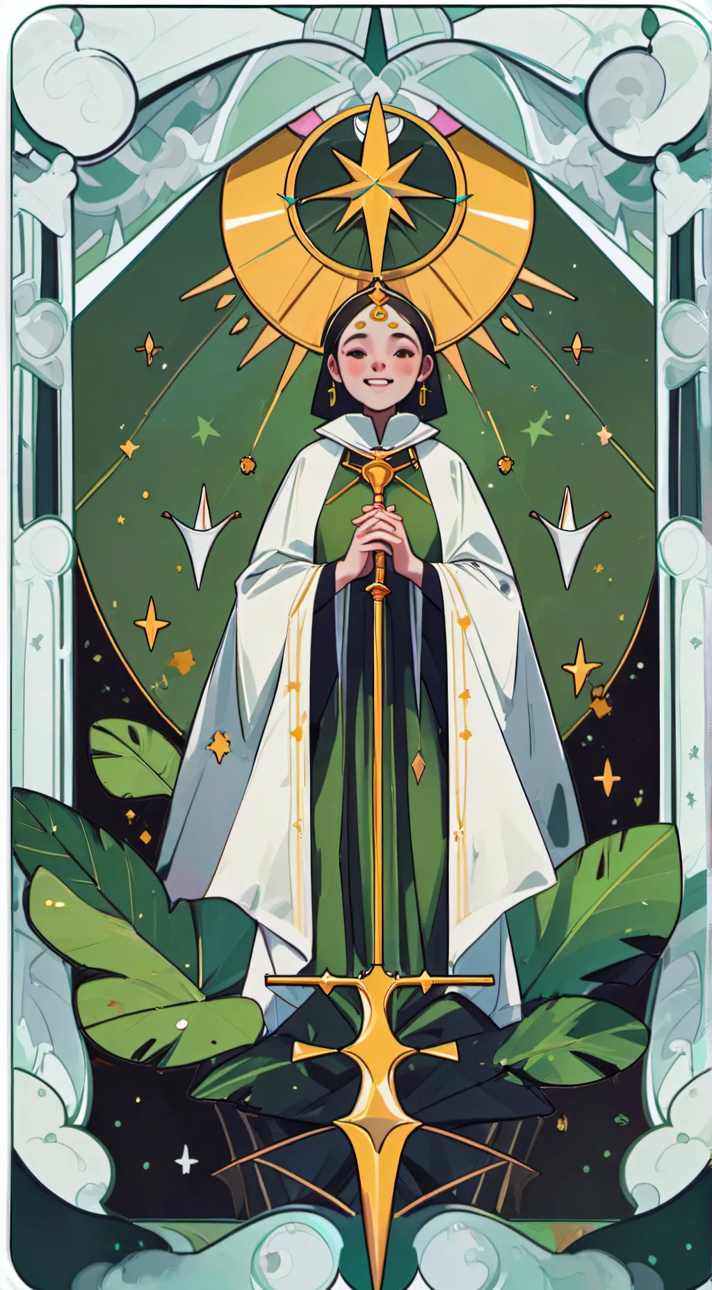 ai character: virgen María  background