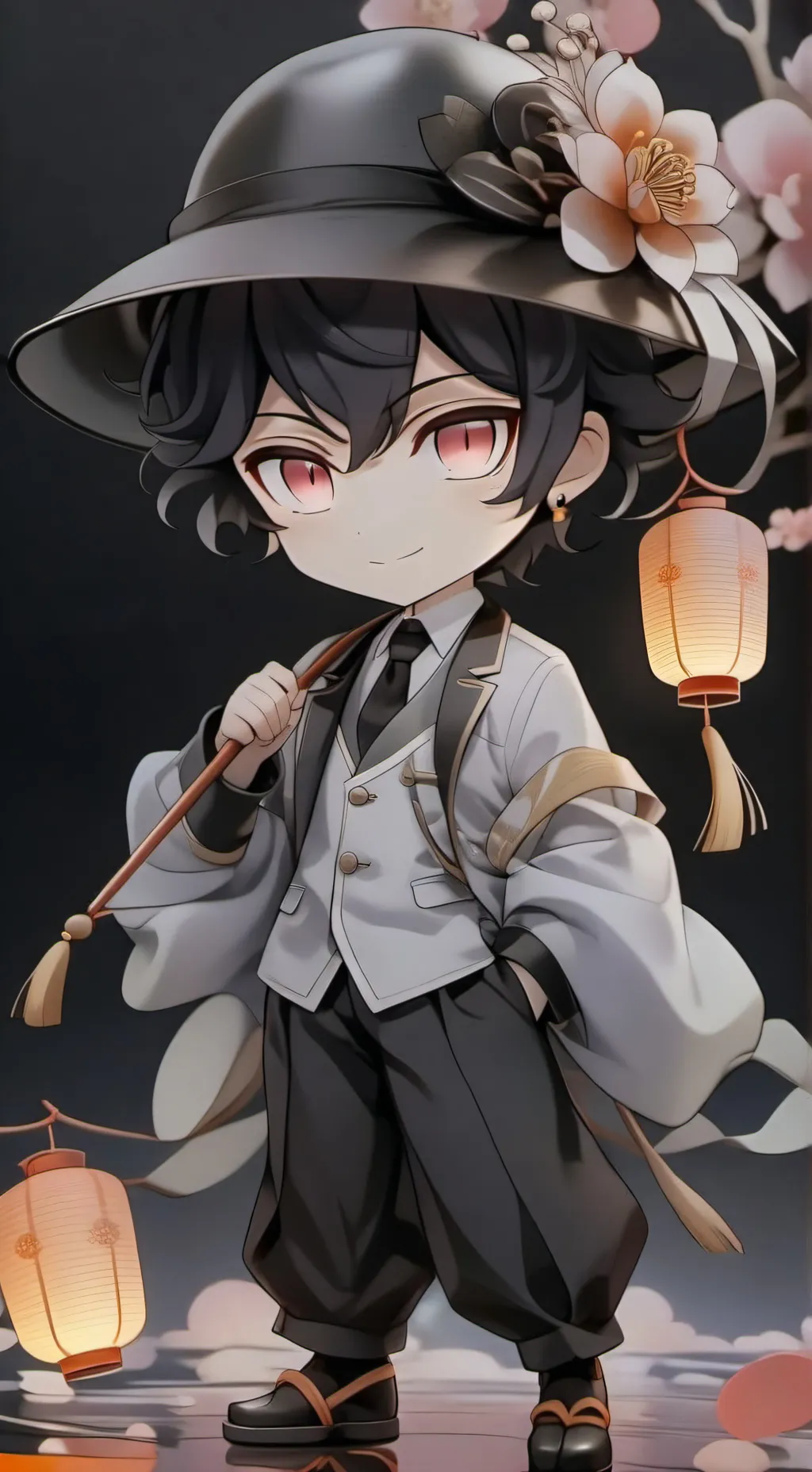 ai character: 🩸muzan🩸 background