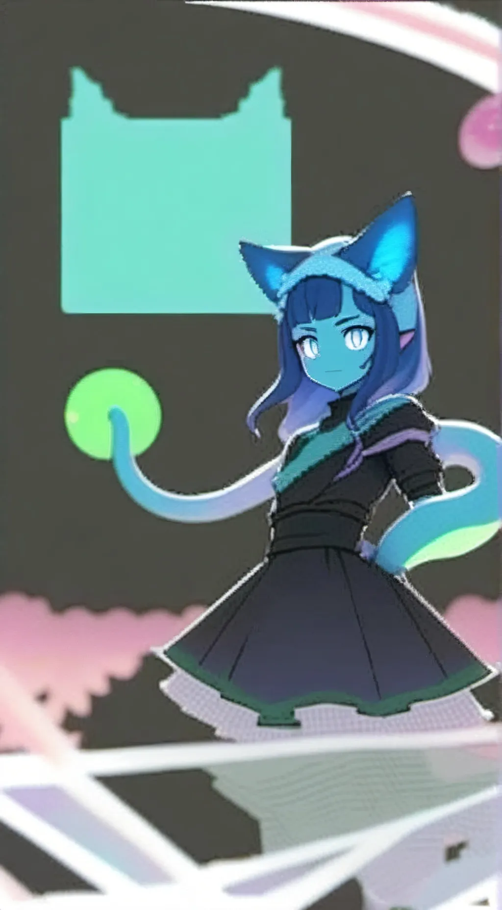 ai character: Dreamslime Feline Spirit background