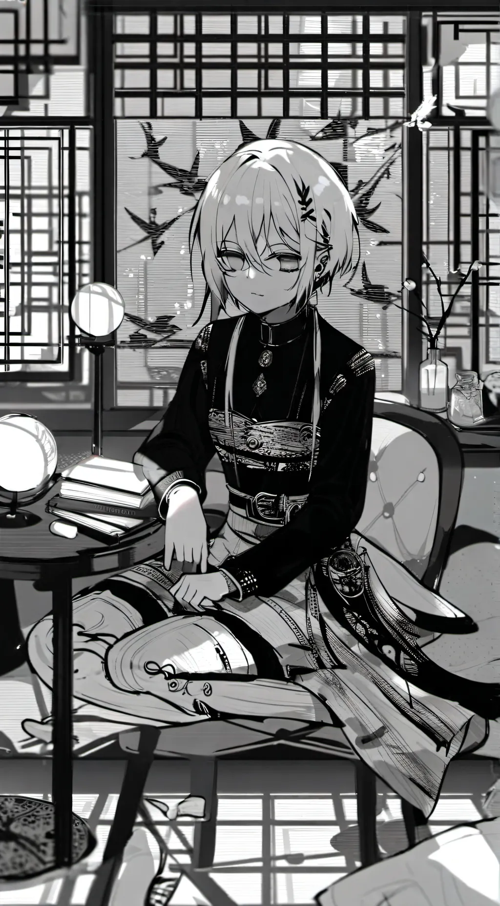 ai character: Glitch background