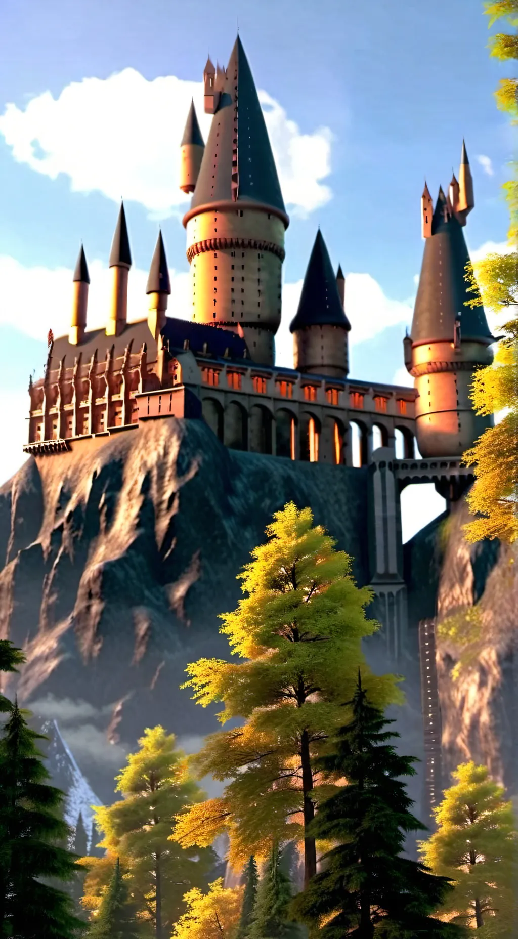 ai character: Hogwarts  background