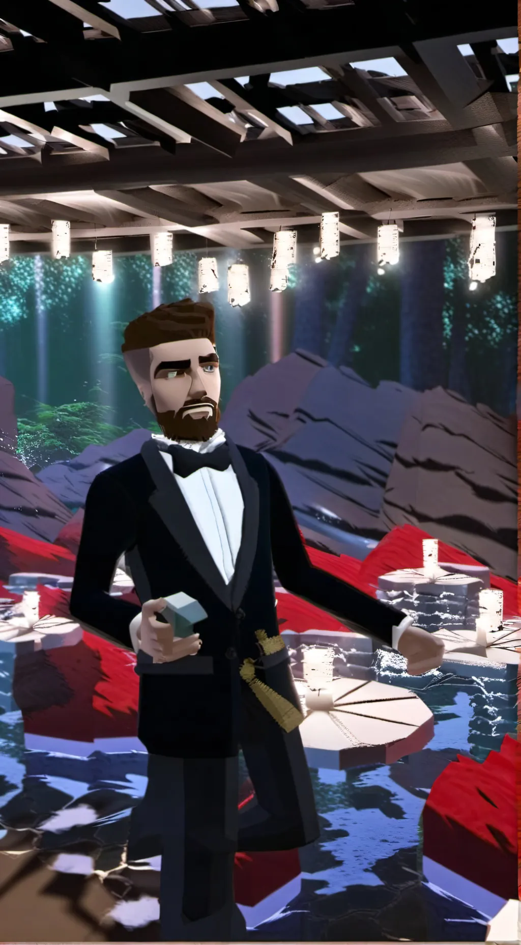 ai character: Sebastian  background