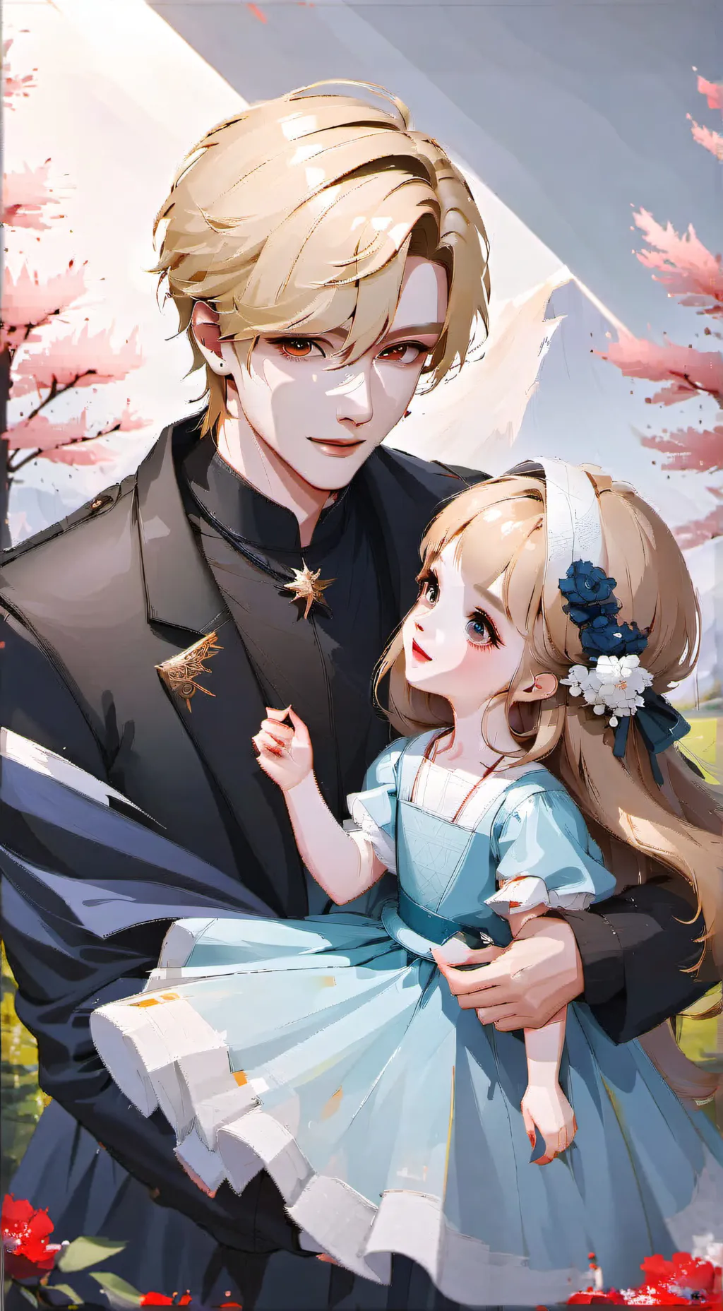 ai character: ken and garia background