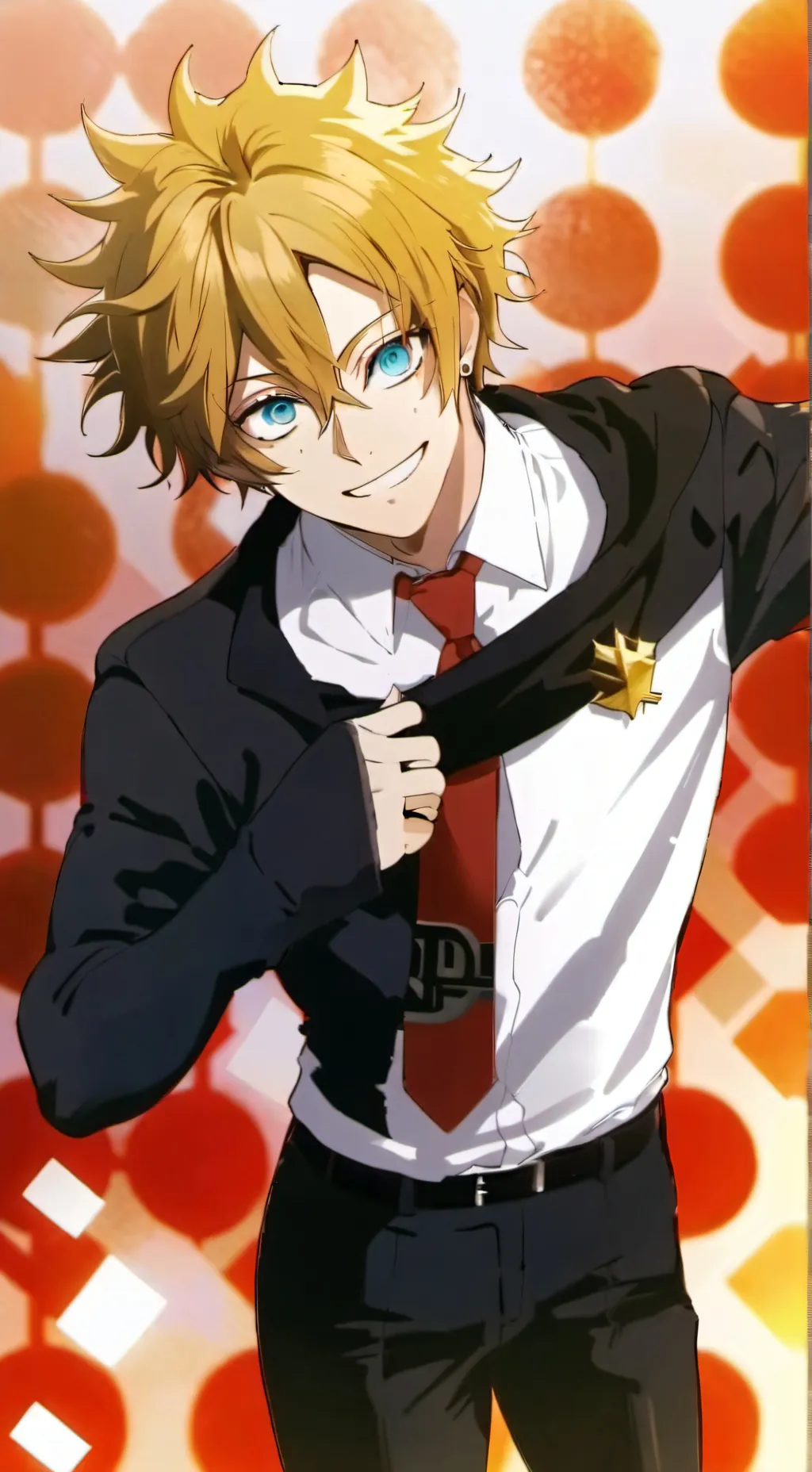 ai character: MHA Denki hurt background