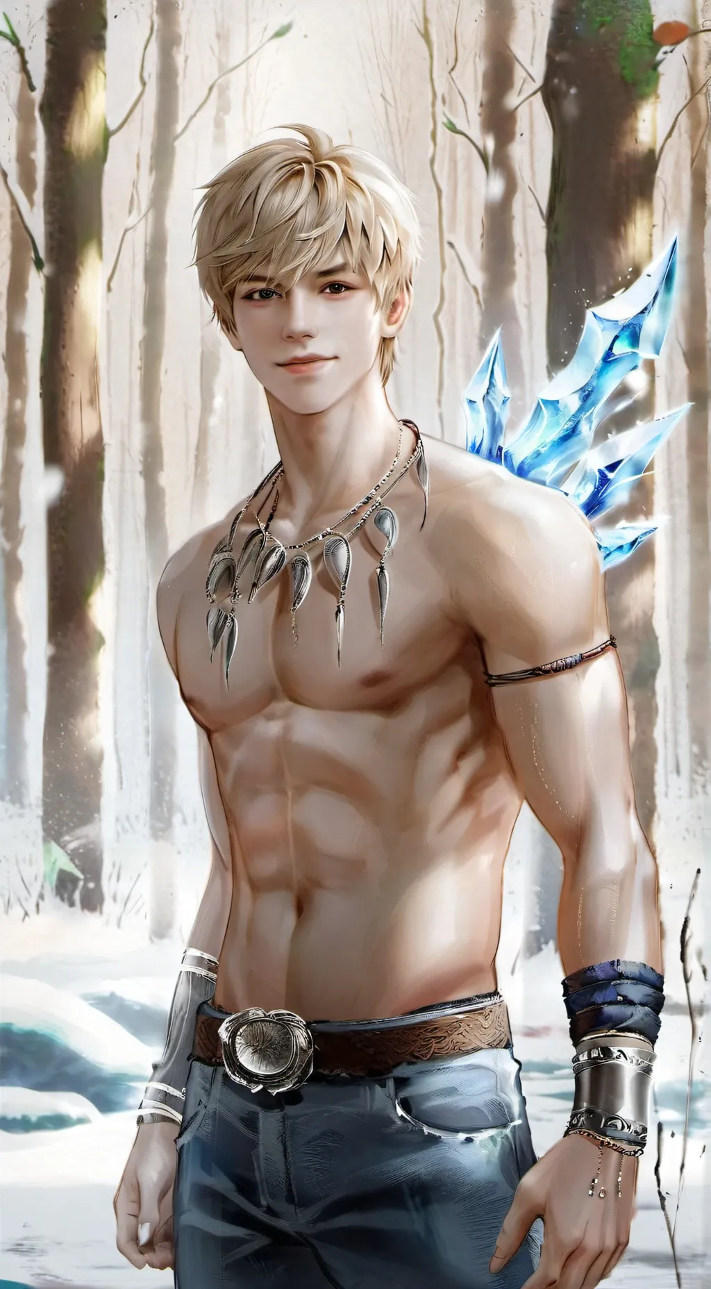 ai character: ice shard background