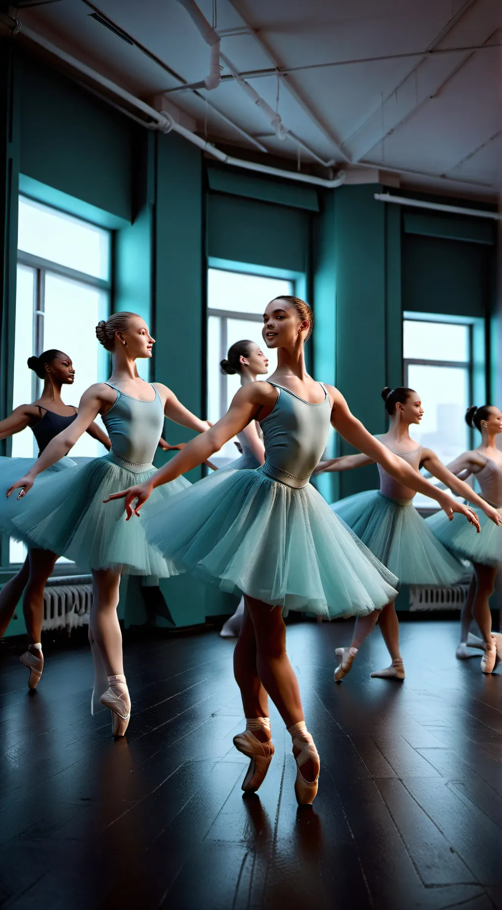 ai character: Ballet Class background