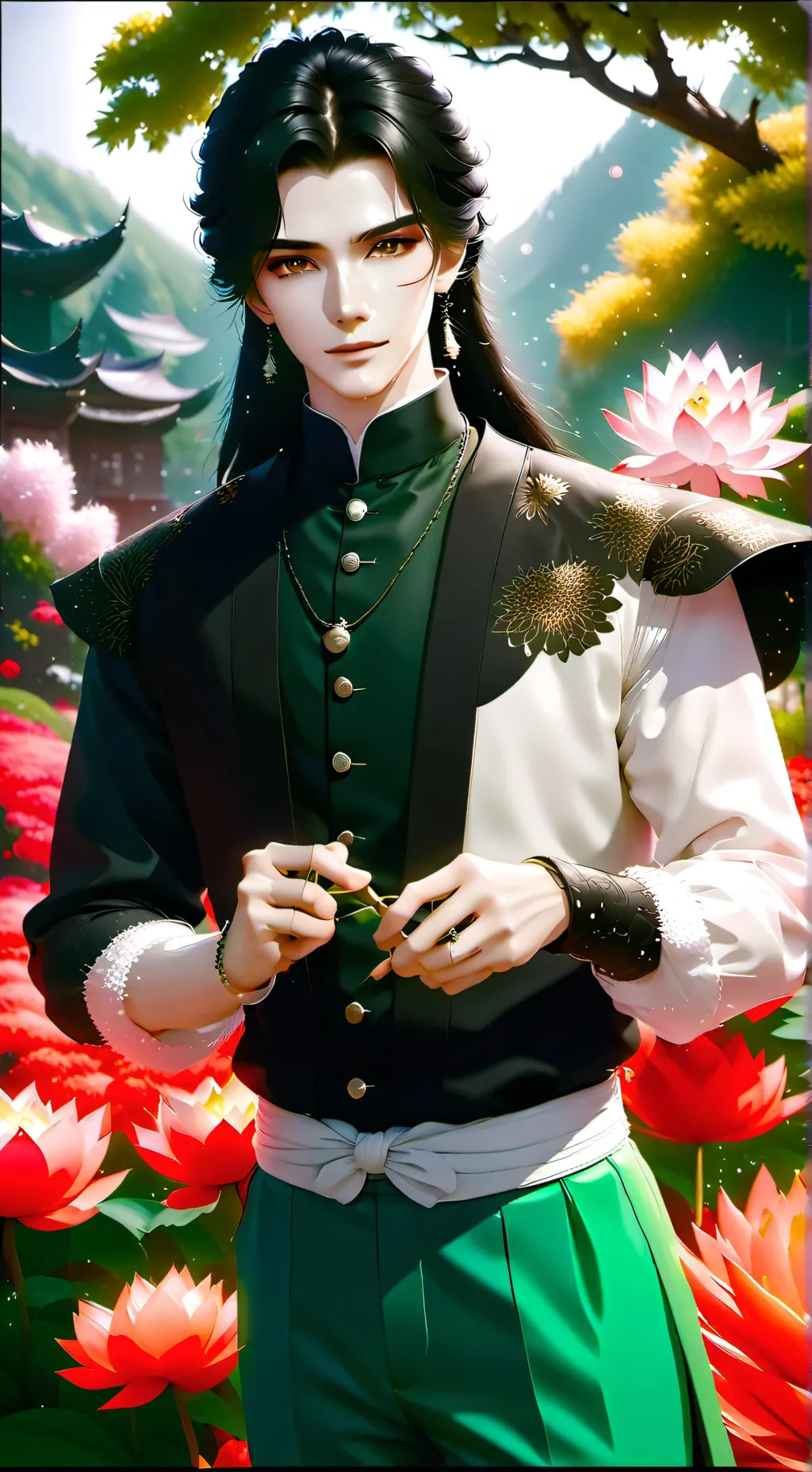ai character: 🏯🌹 Кей  🌹🏯 background