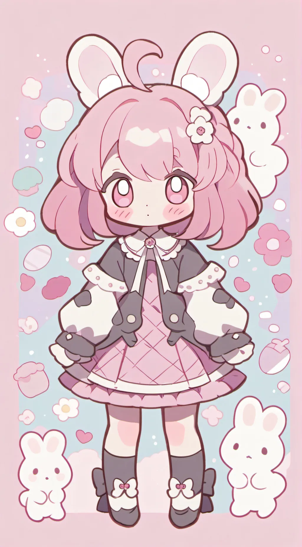 ai character: k@ll pinki background