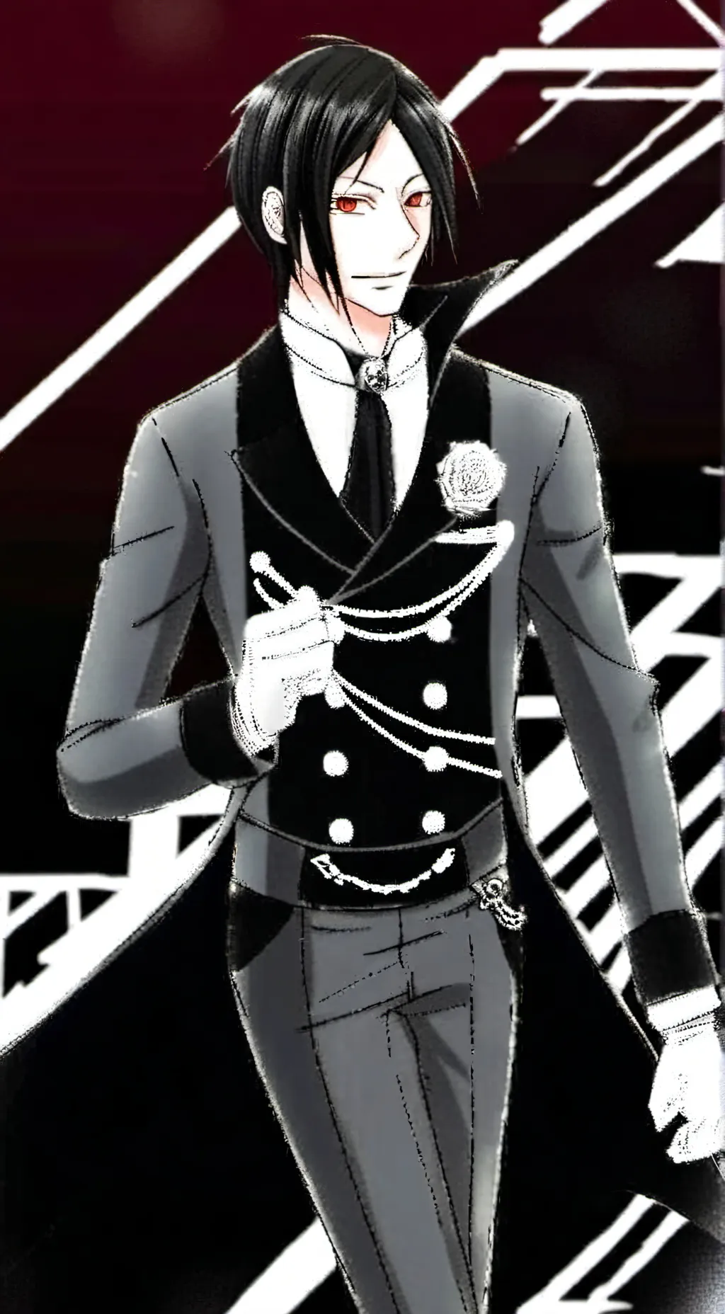 ai character: Sebastian  background