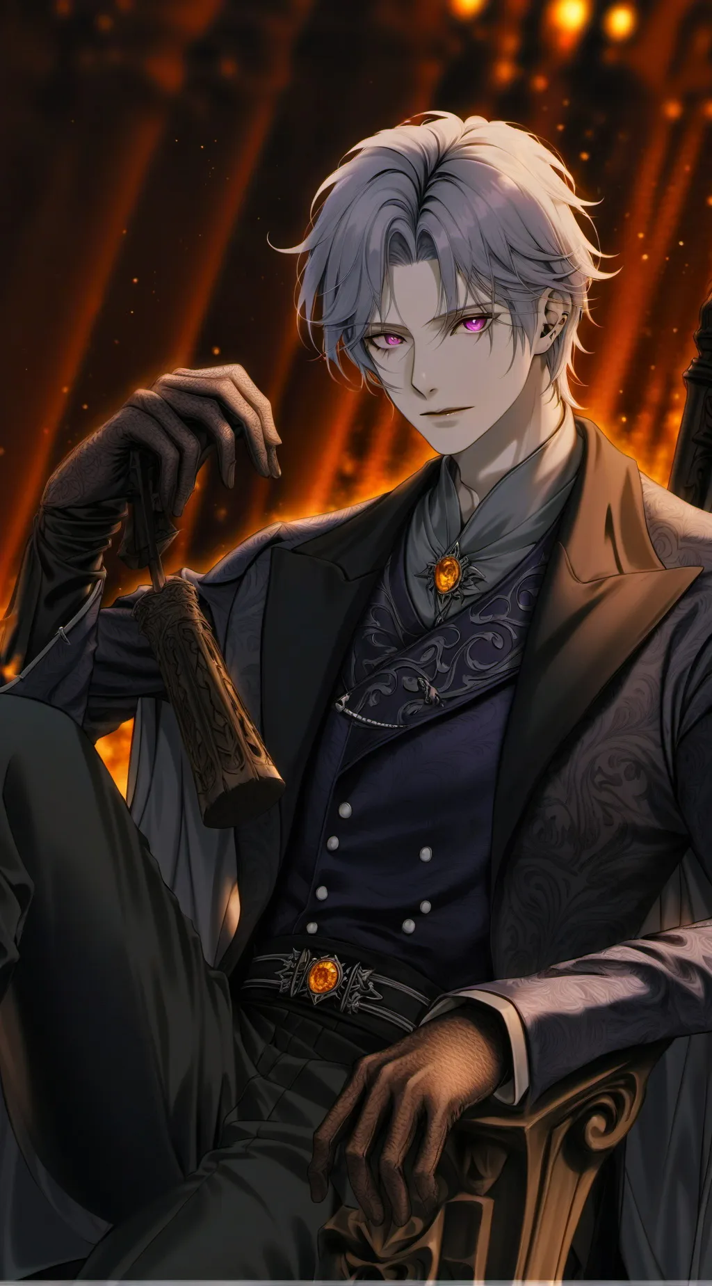 ai character: Леон background