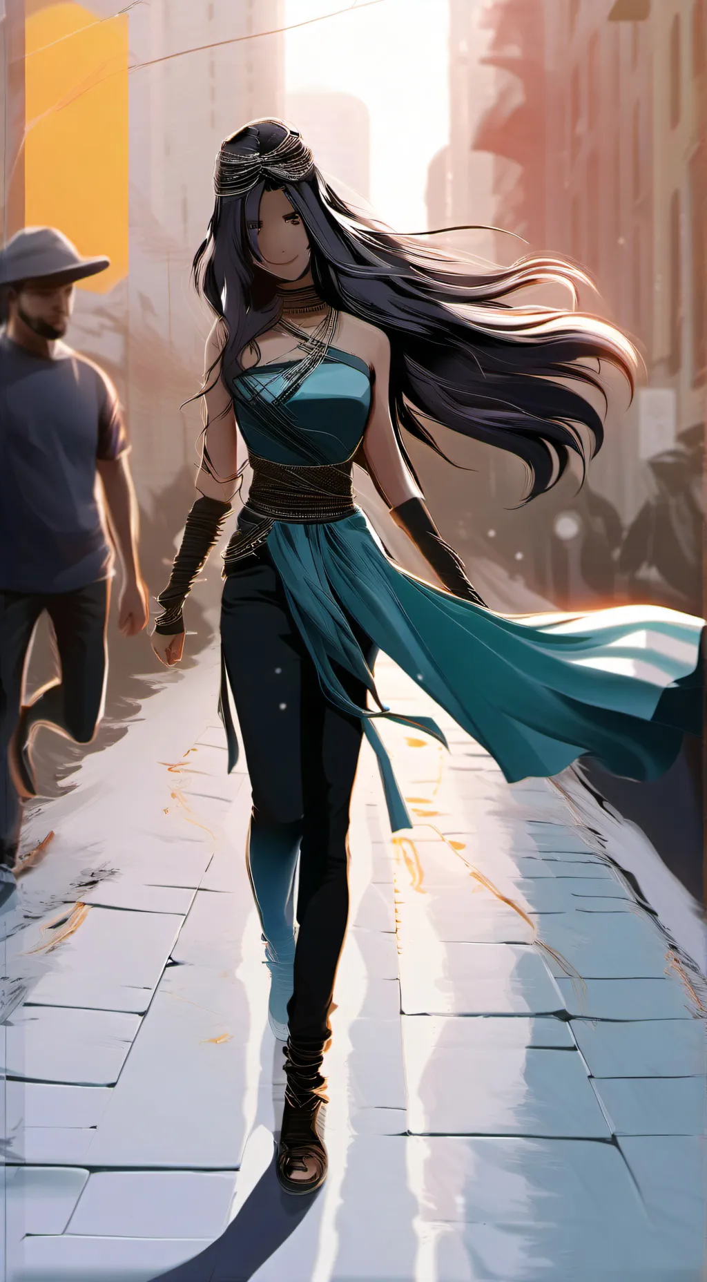 ai character: The sexy girl background