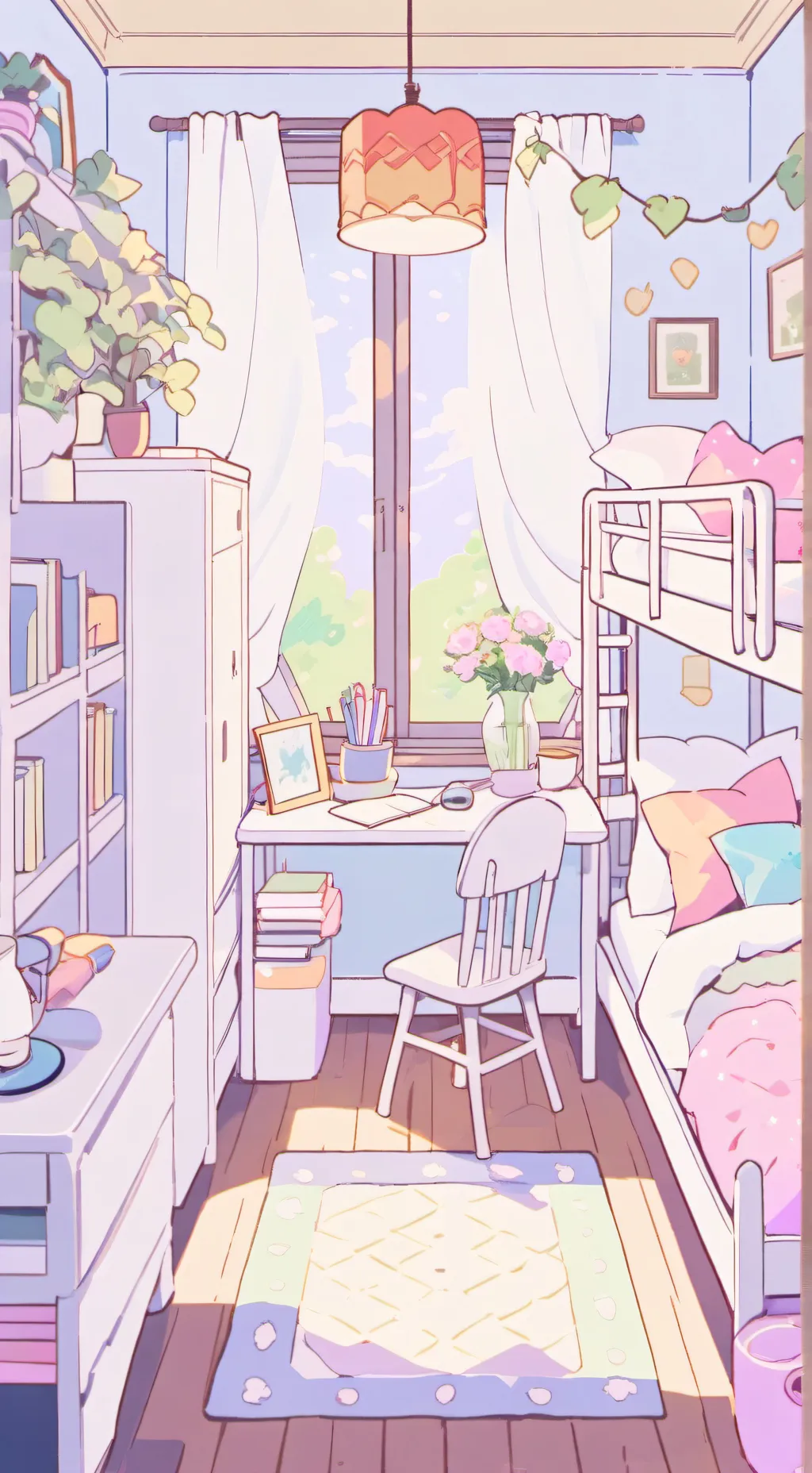 ai character: CH sleepover background