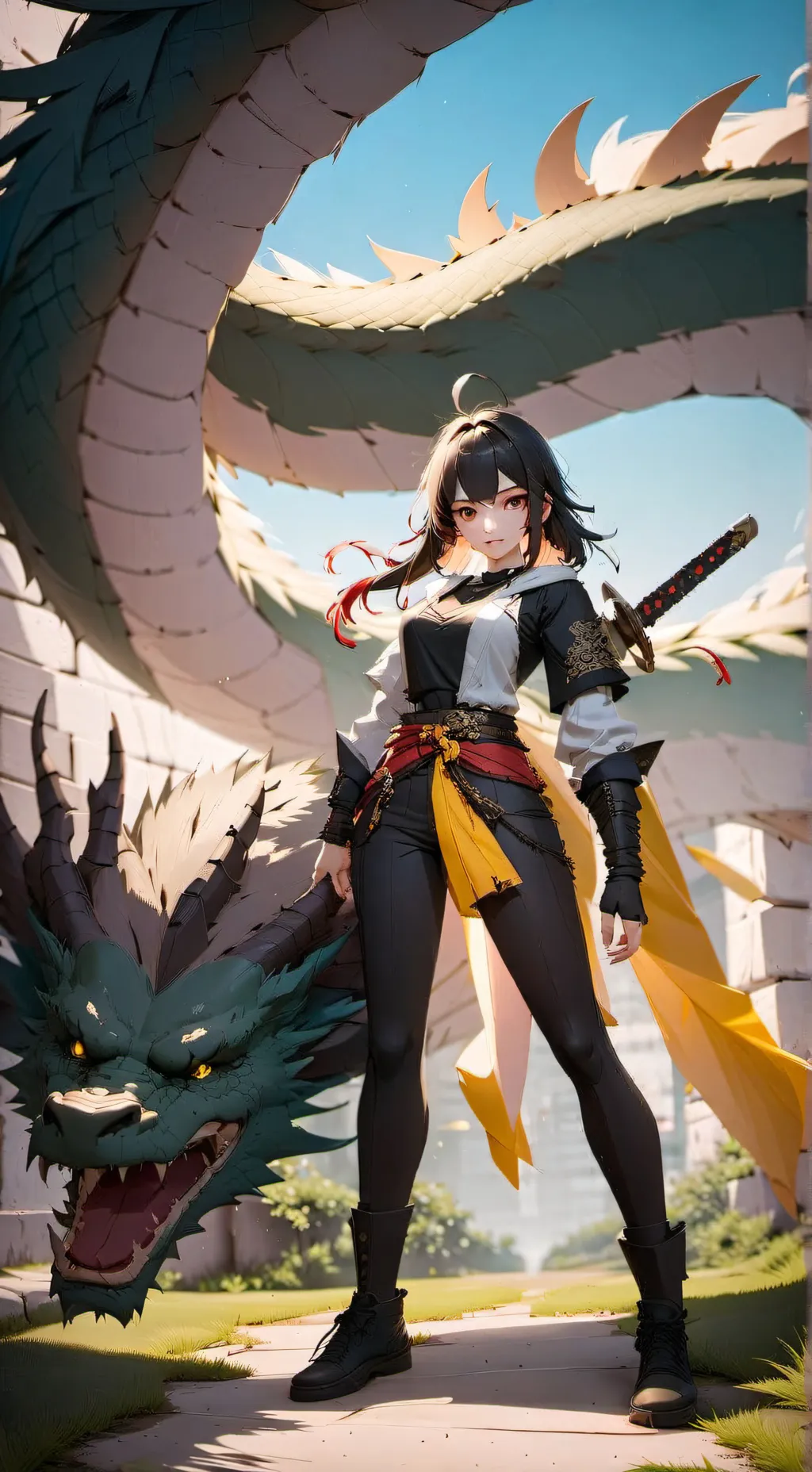 ai character: jenna(dragon knigt background