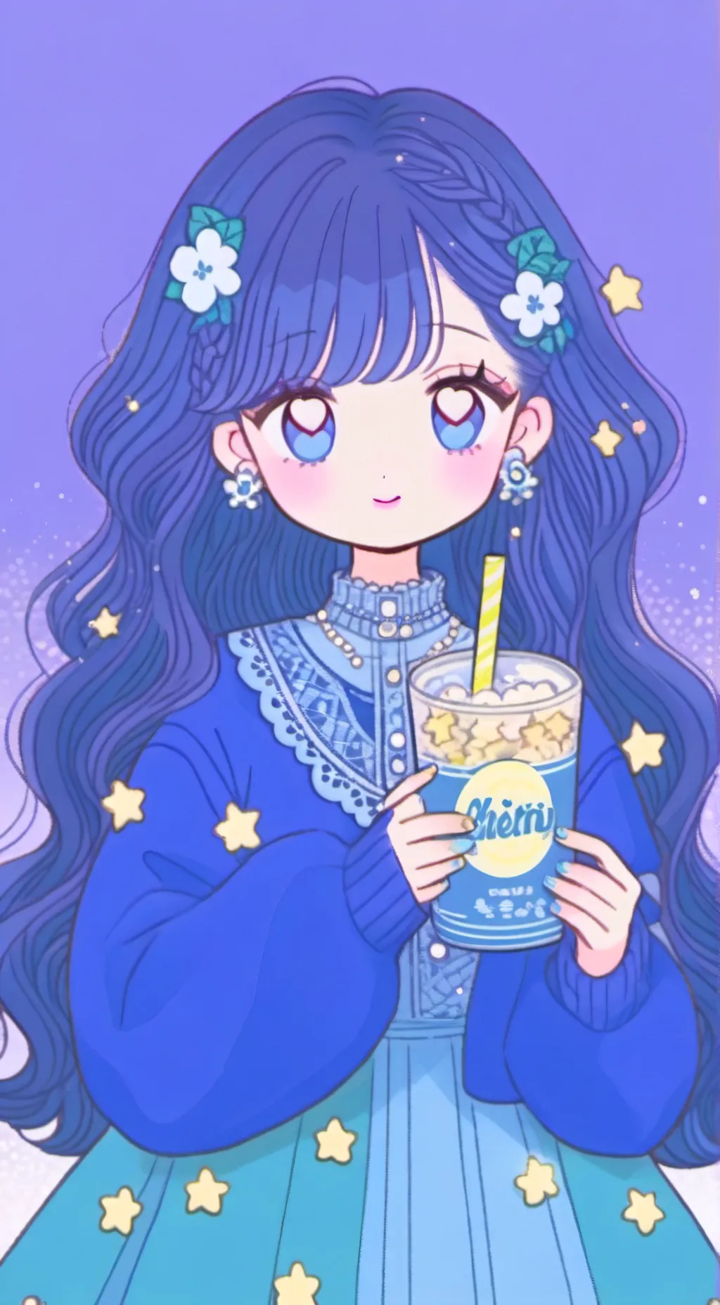 ai character: Shadow milk cookie background