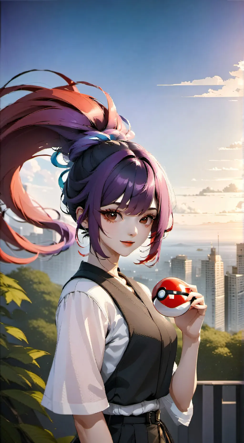 ai character:  (pokemon wo*)lily background