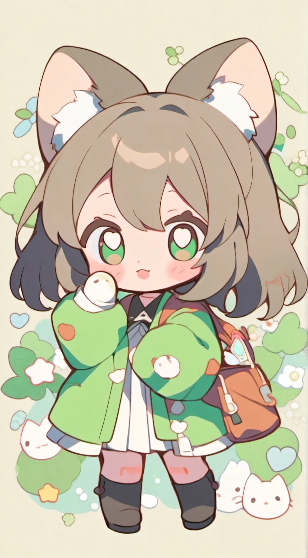 ai character: Neko bebé  background
