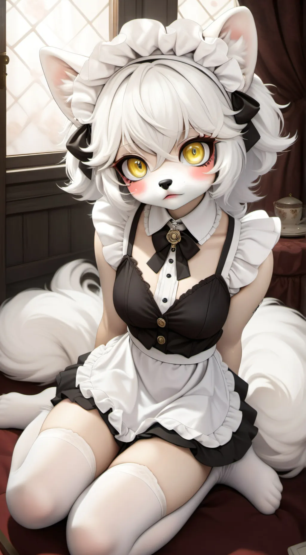ai character: Freaky Furry Maid background