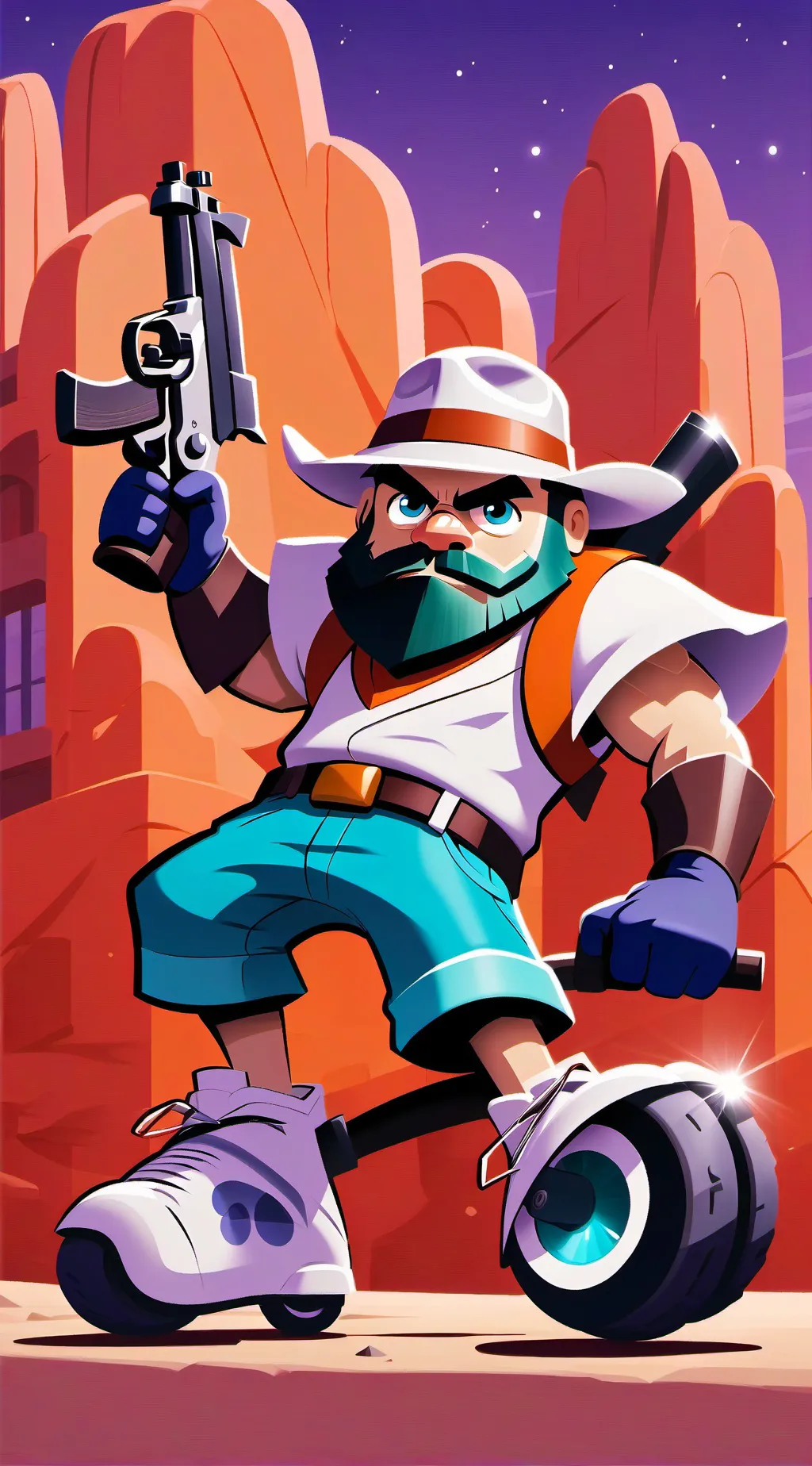 ai character: sheriff toaster background