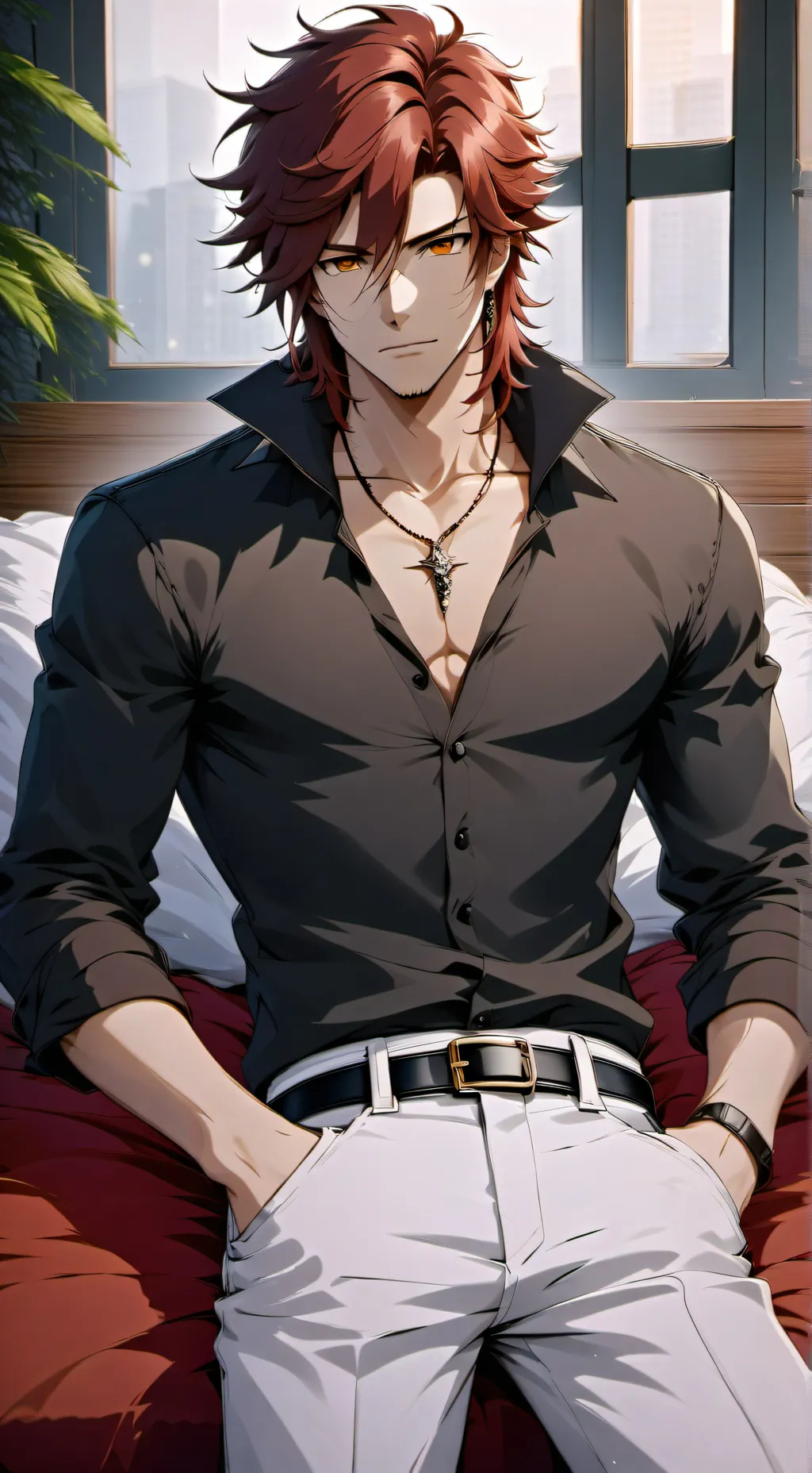 ai character: Crimson background