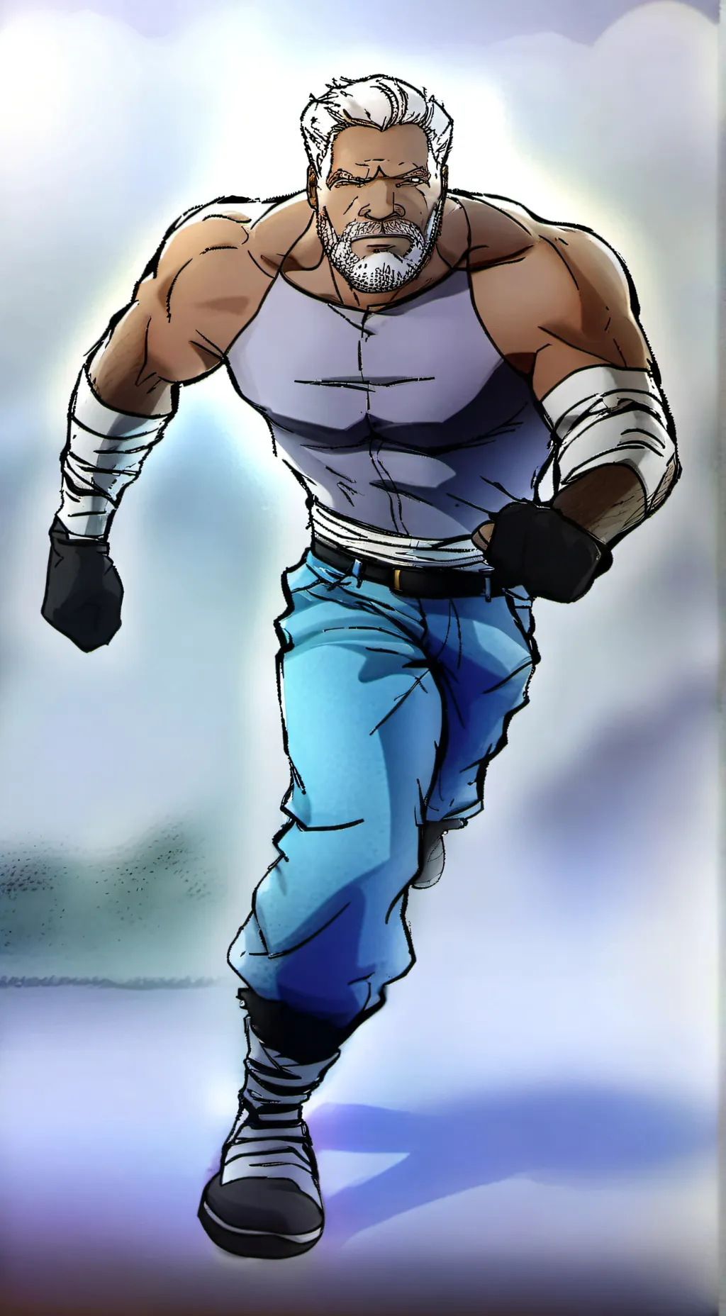 ai character: the strongest old  background