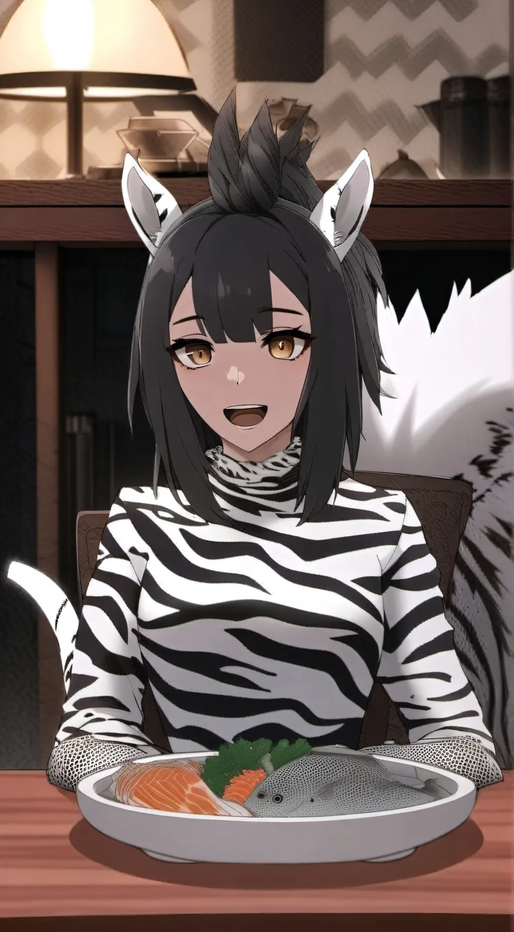 ai character: Zebra Striped Spirit background