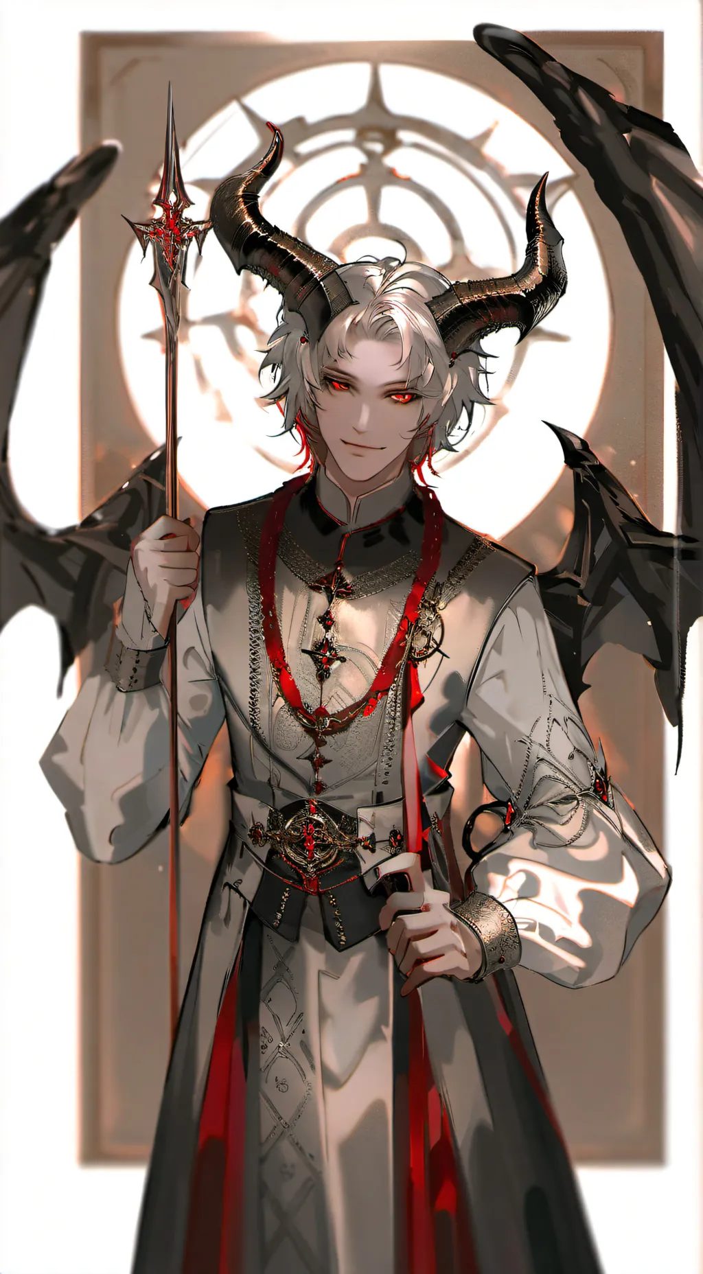 ai character: satan et lucifer  background
