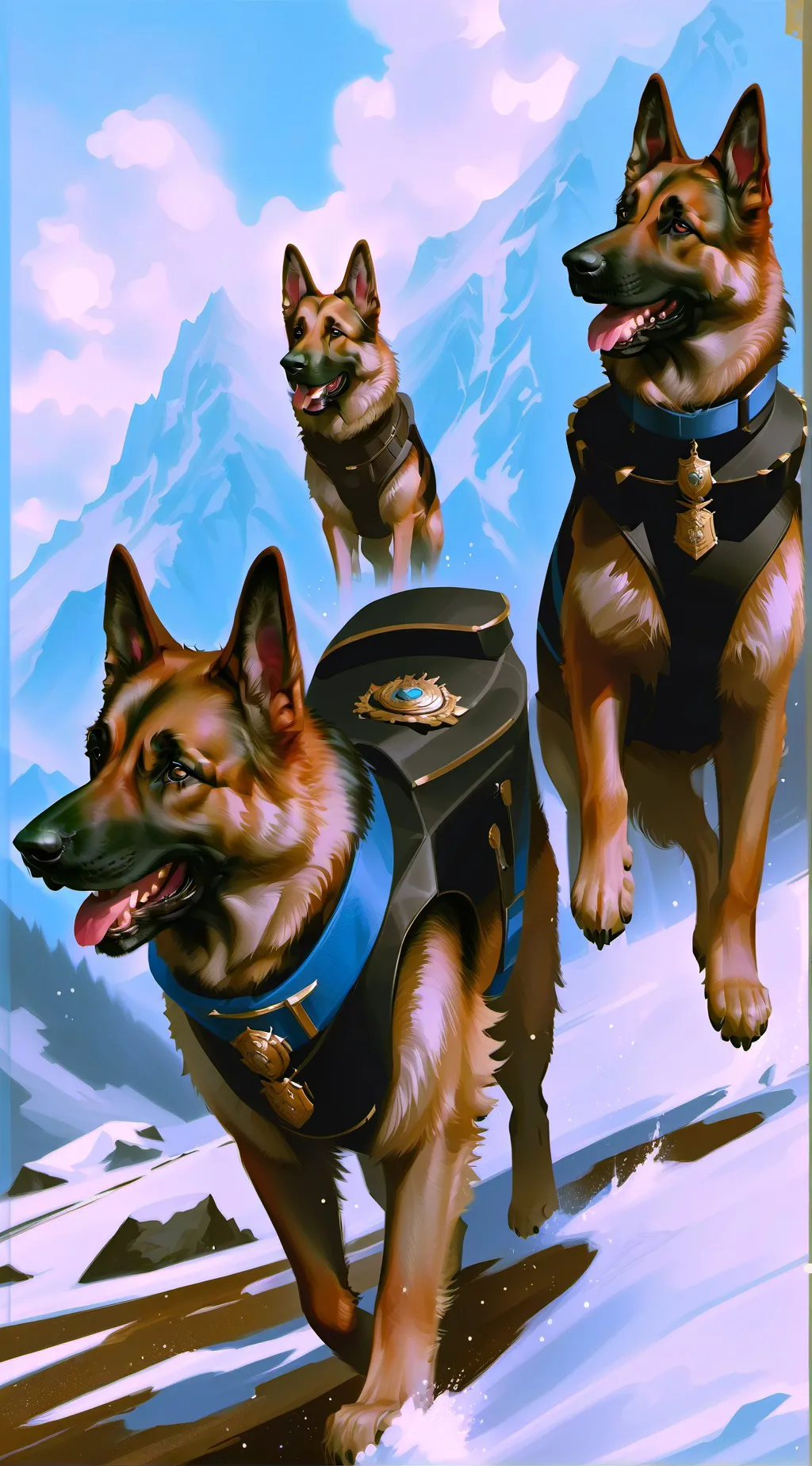 ai character: Sam and coco  background