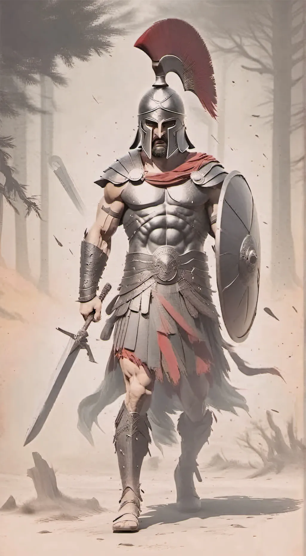 ai character: Spartan Warrior background