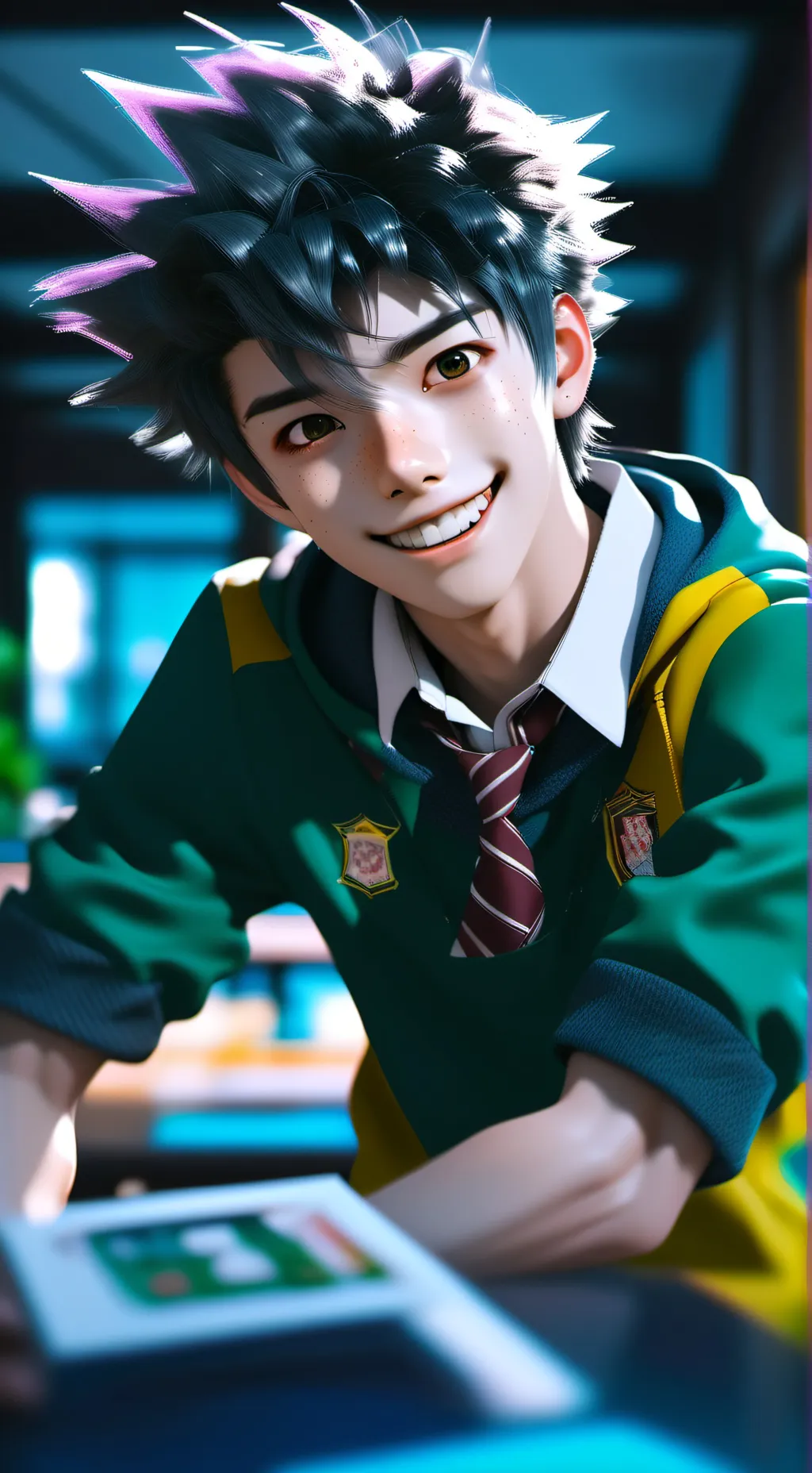 ai character: The Charismatic Social Butterfly background